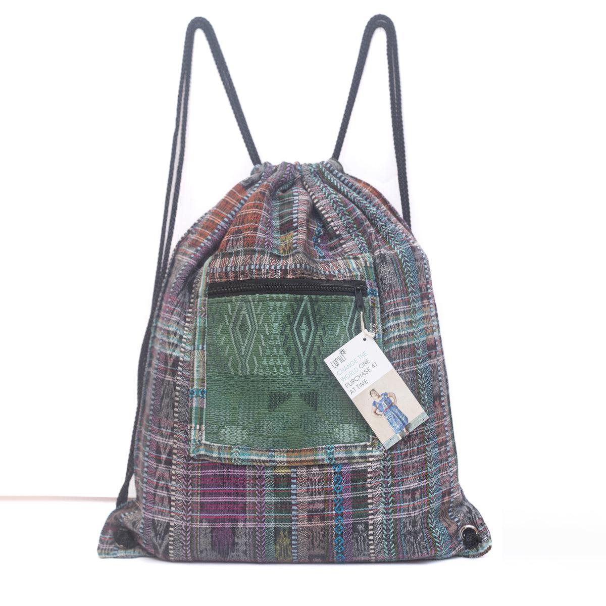 Mochila Salsa Upcycled Corte - Artesanía guatemalteca única