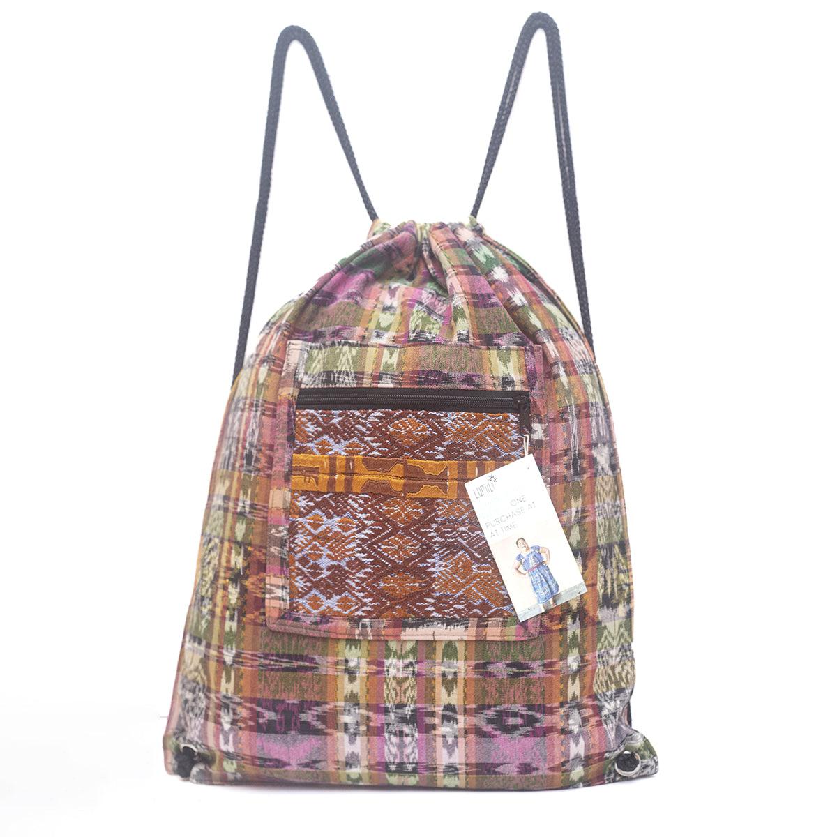 Mochila Salsa Upcycled Corte - Artesanía guatemalteca única