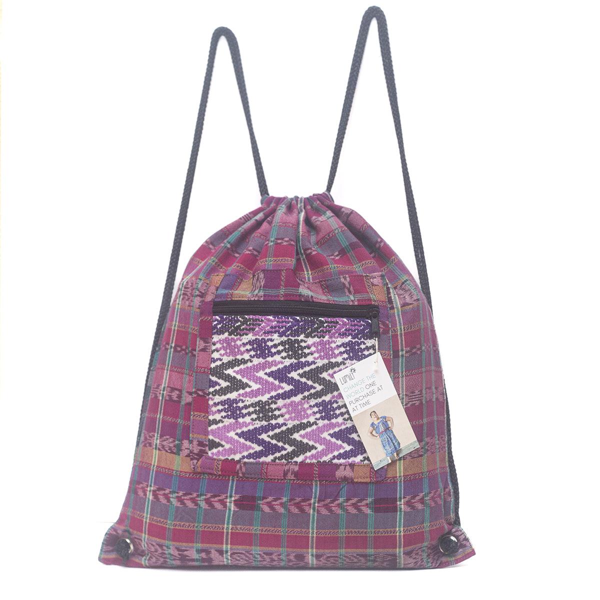 Mochila Salsa Upcycled Corte - Artesanía guatemalteca única