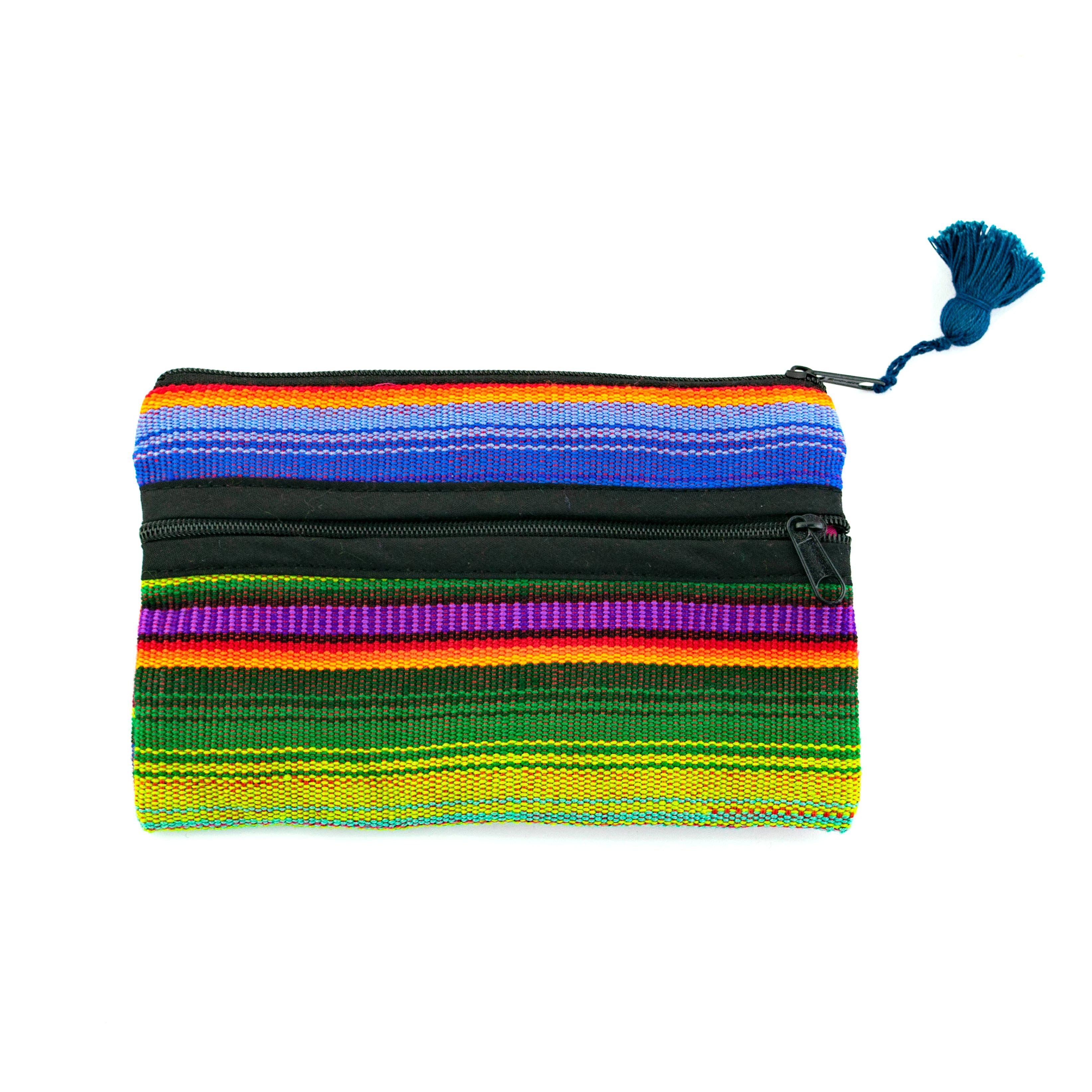 Bolsa de cosméticos bohemia de rayas y 3 cremalleras Hacienda - Guatemala