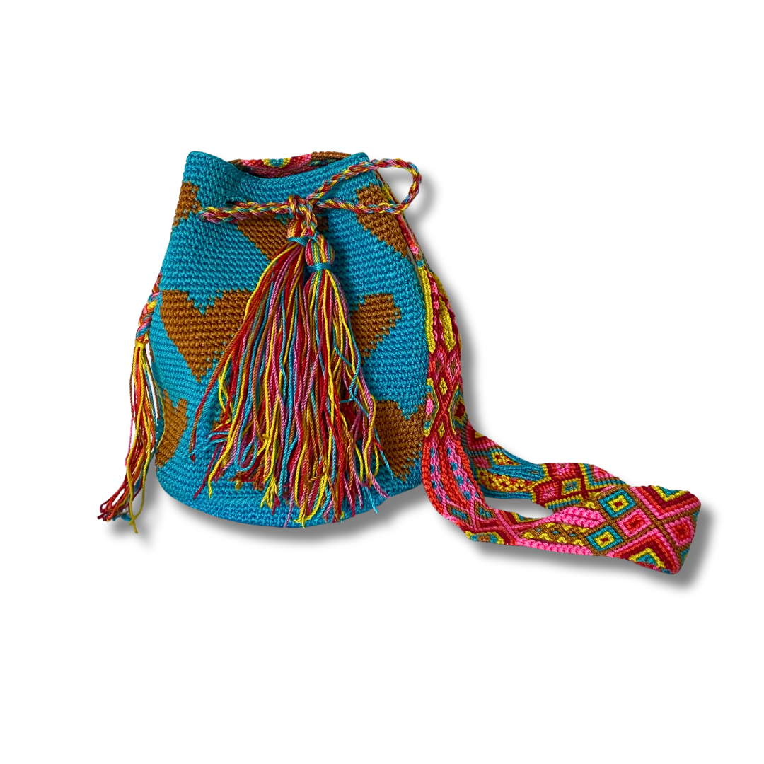 Bolso cruzado Catalina Hearts de ganchillo, pieza única - México