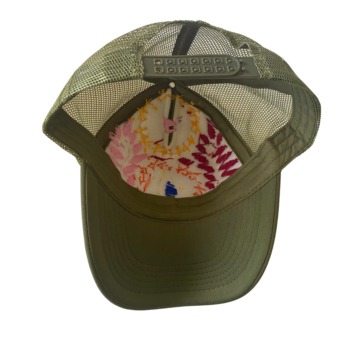 Gorra trucker Tulum bordada a mano con flores - México