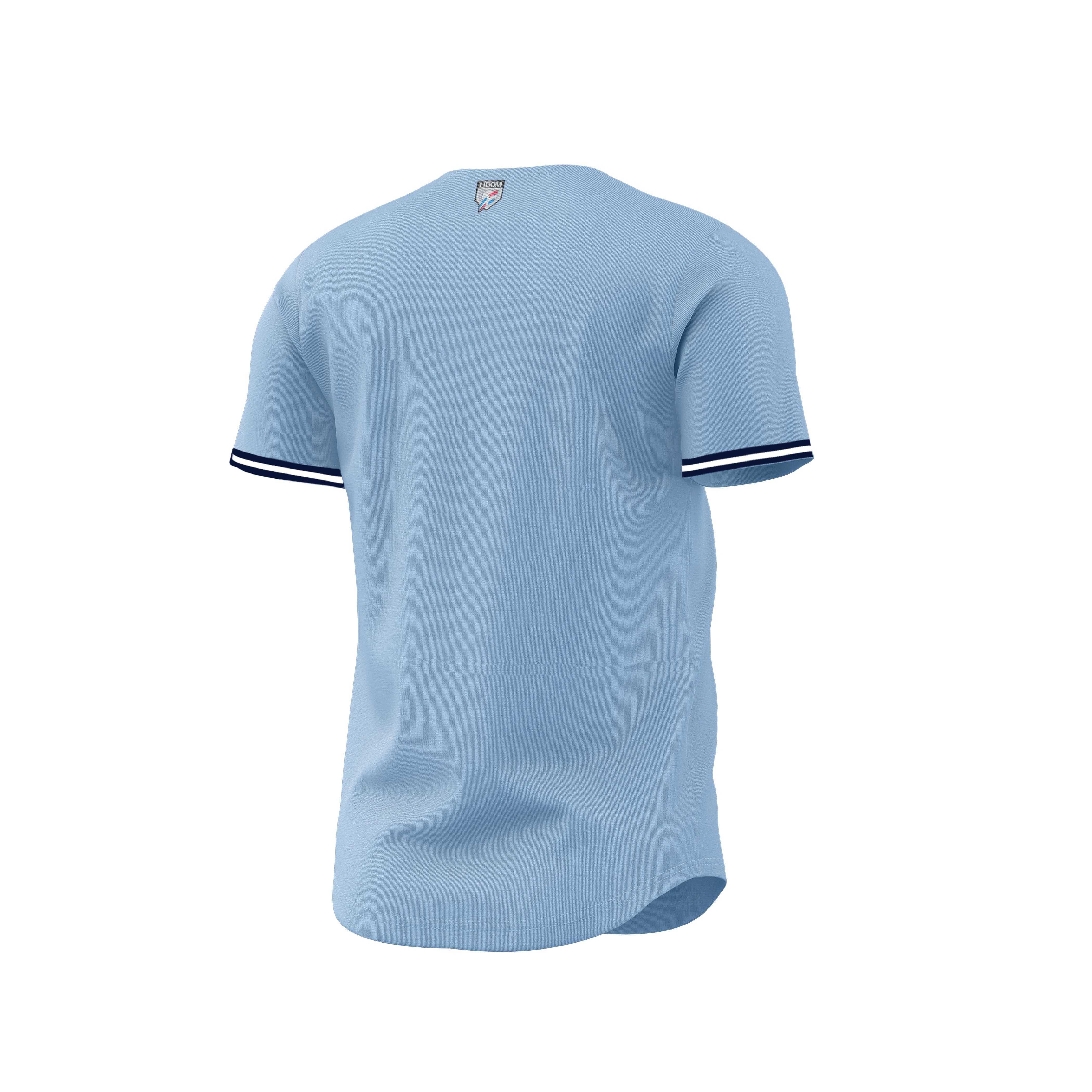 Camiseta oficial de botones completos de los Tigres del Licey 2024-2025