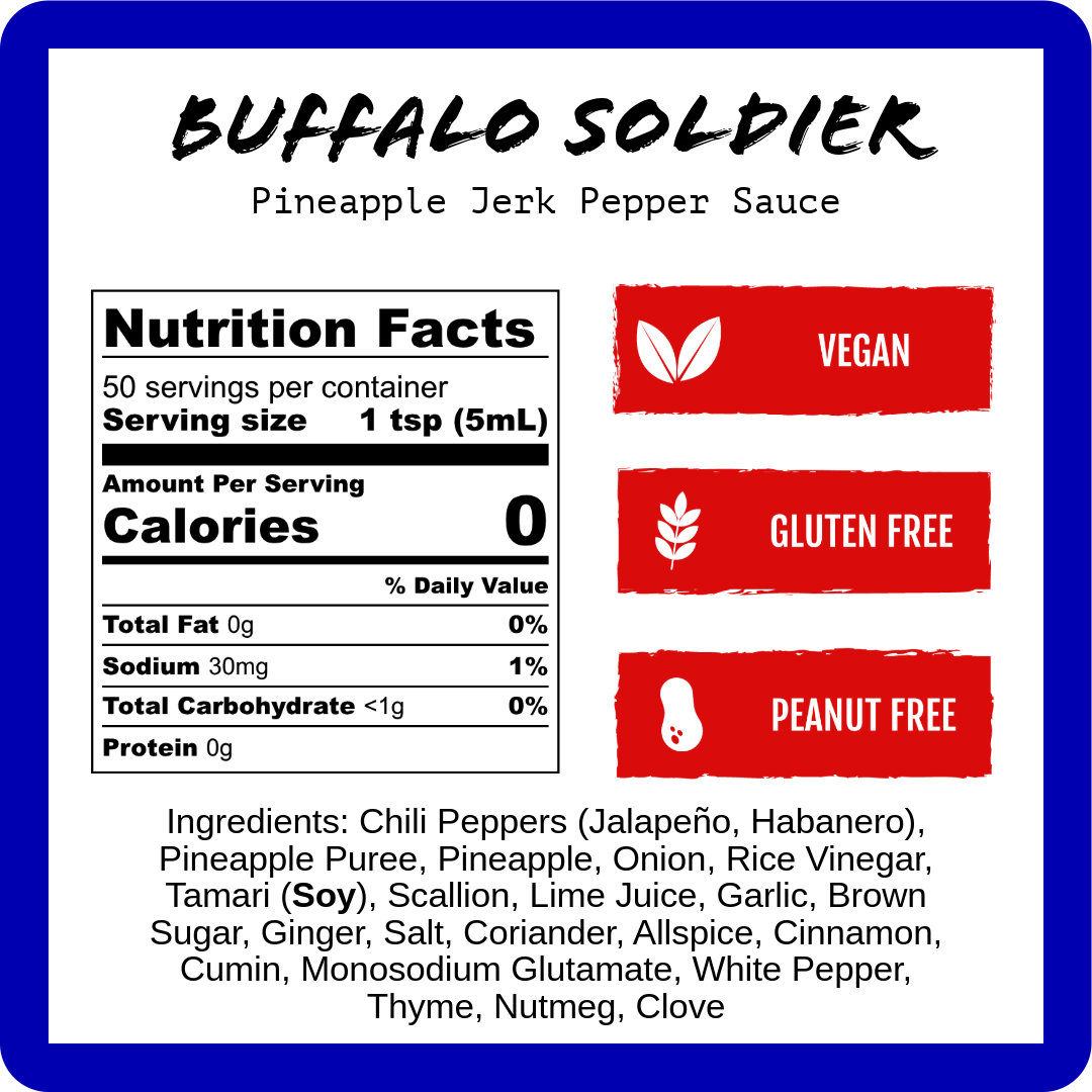 Buffalo Soldier - Pineapple Jerk Sauce (9oz)
