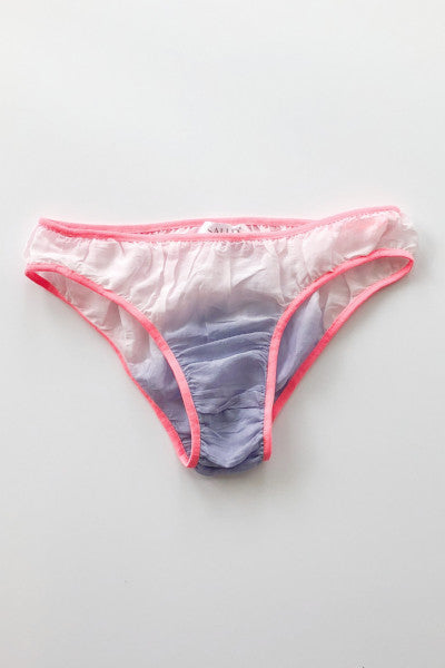 Panty básico de gradiente transparente con ribete