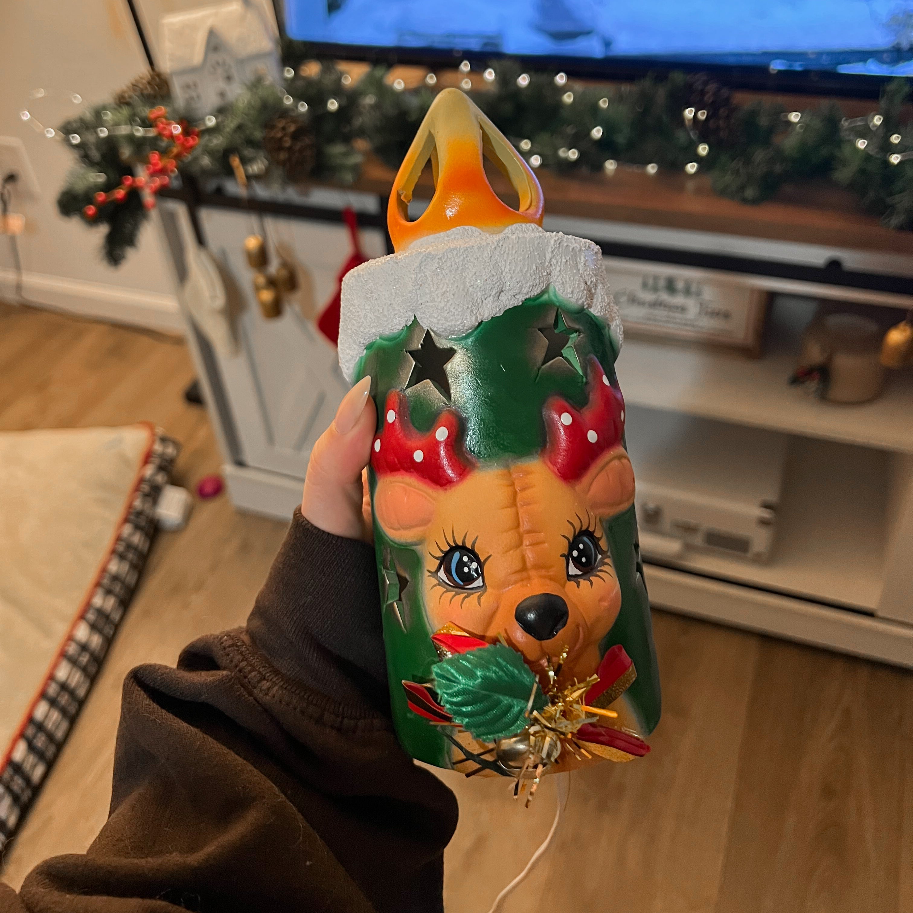 Lámpara de noche con temática navideña