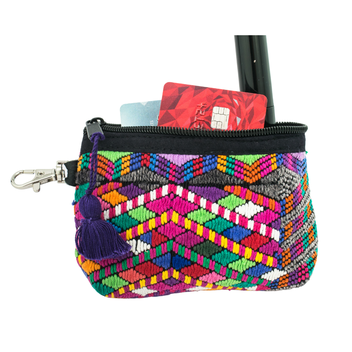 Monedero de Huipil Reciclado Leti - Guatemala