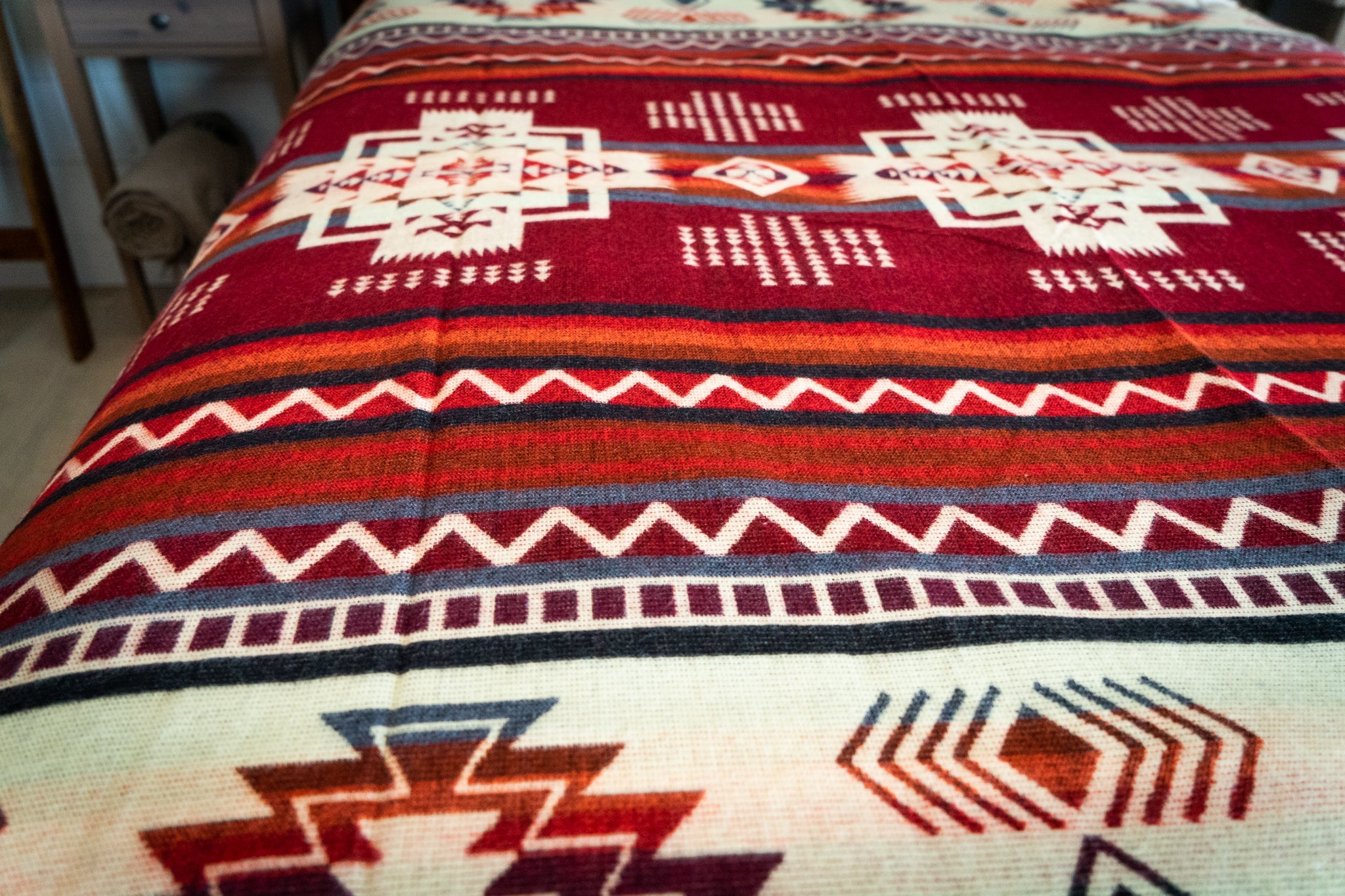 Manta de lana de alpaca andina - Wildfire