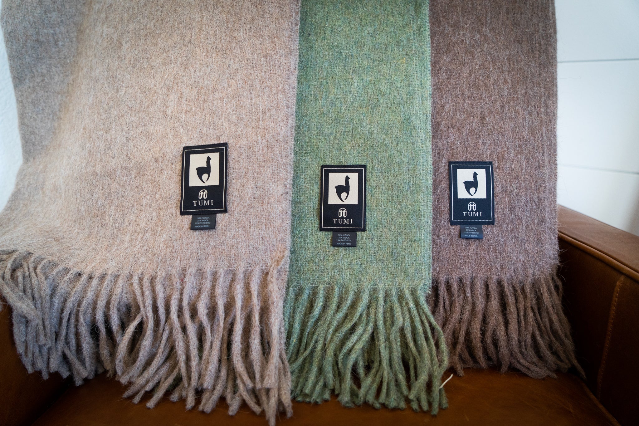 Manta de Lana de Alpaca - Colores Lisos
