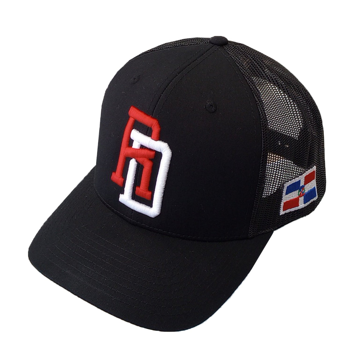 Gorra de malla Royal Roja RD República Dominicana con cierre a presión