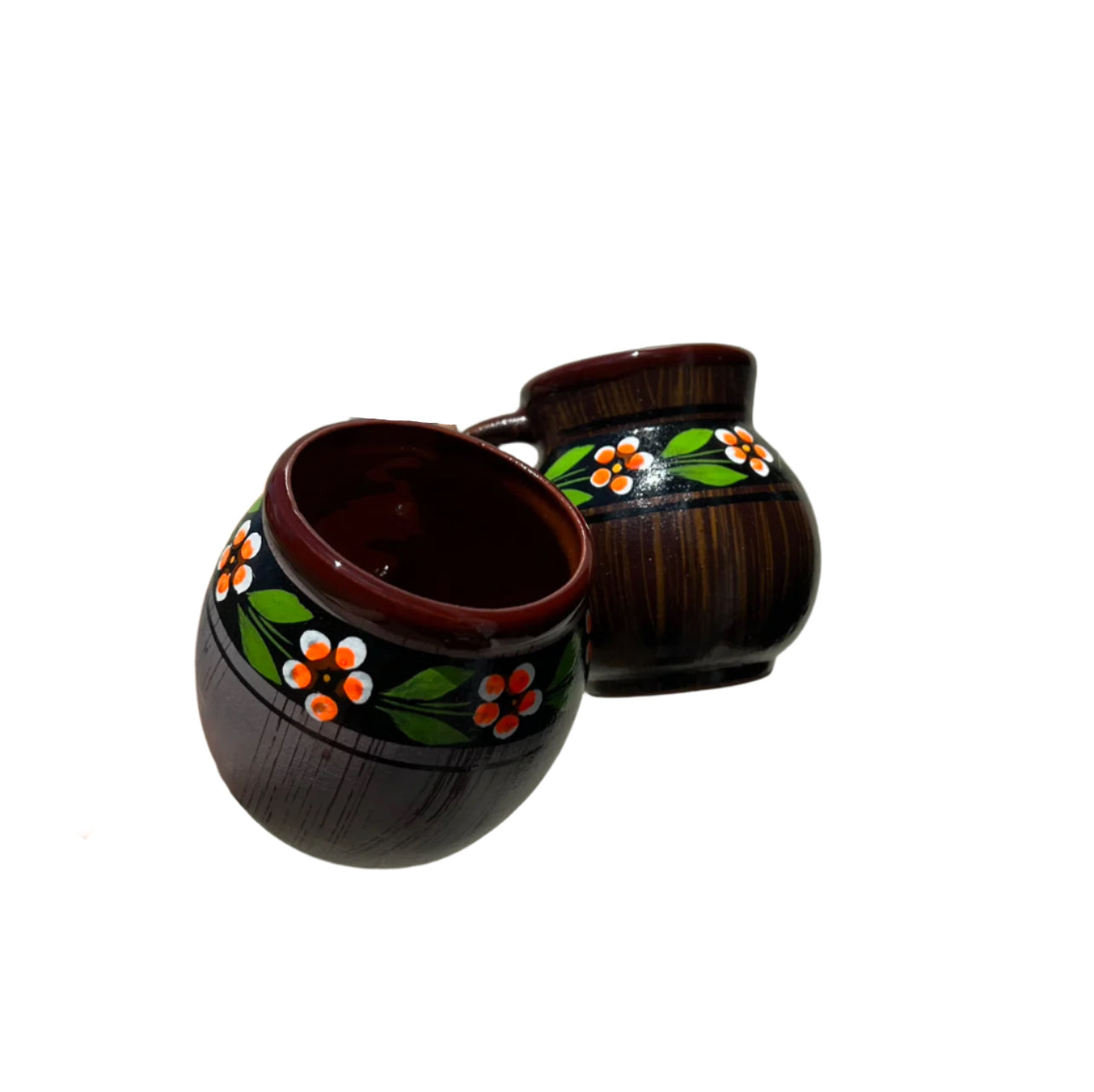 Taza de cerámica pintada a mano