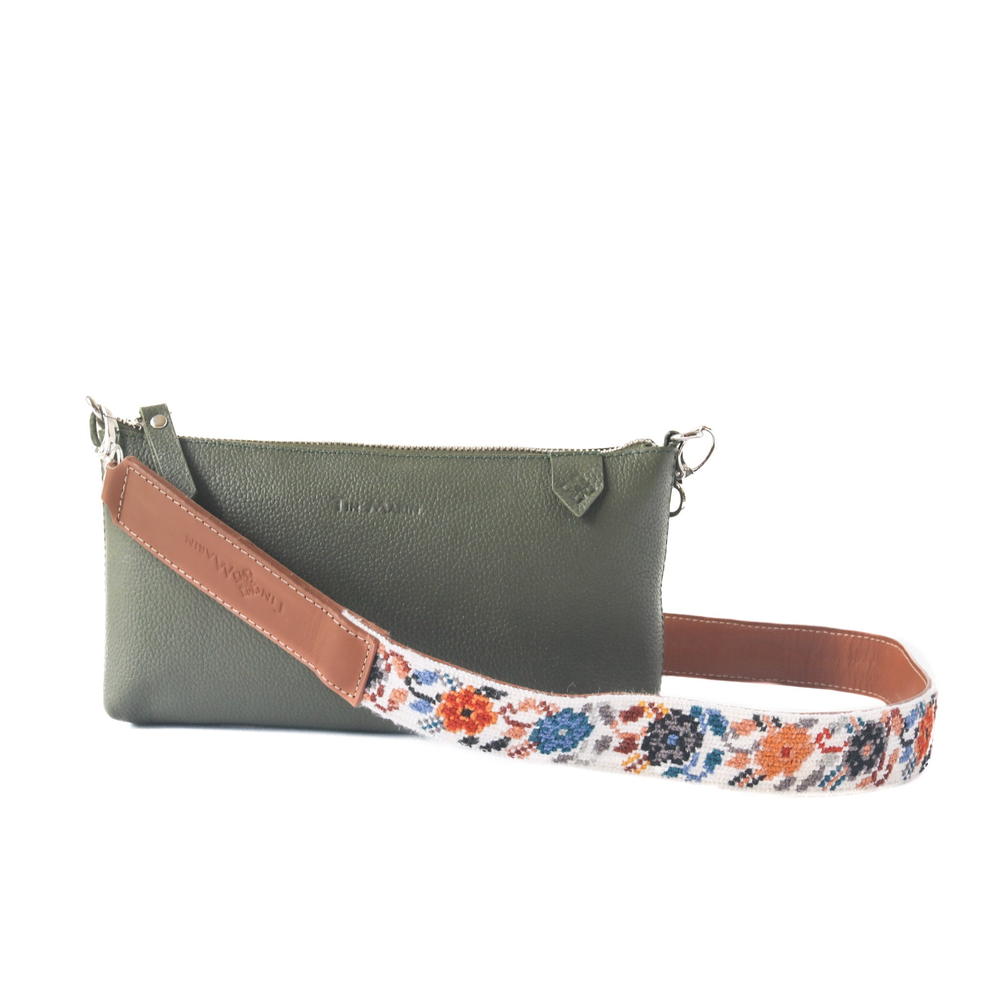 Bolso Elia de piel convertible – Clutch, bandolera y cruzado
