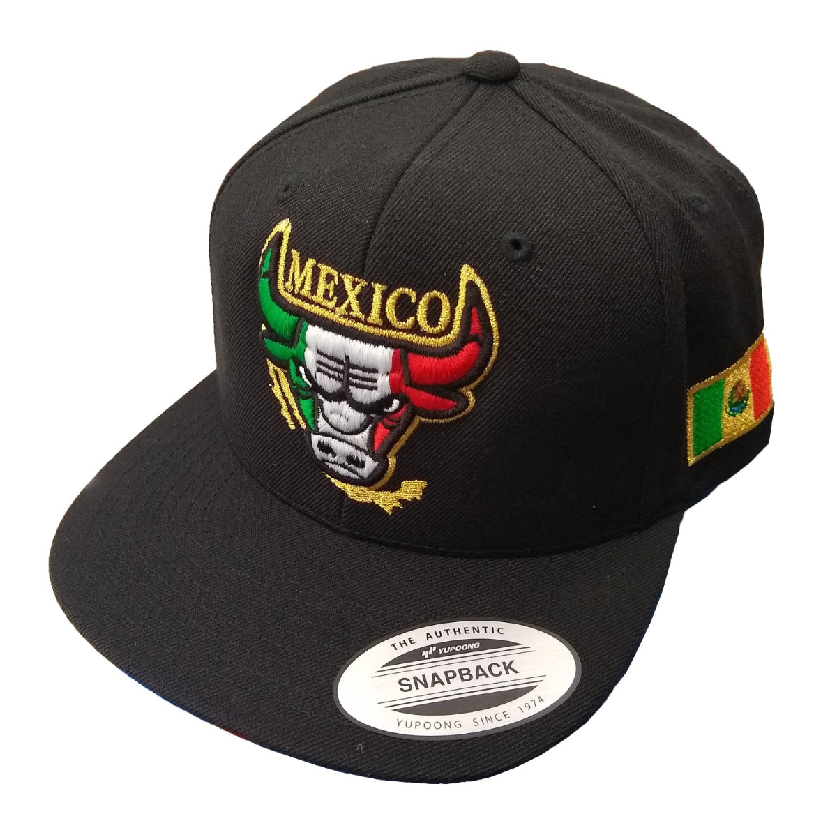 Gorra Snapback Bordada con Logo de Toro Mexicano