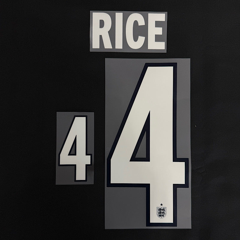 England 2026- Away RICE #4 Official Name Set