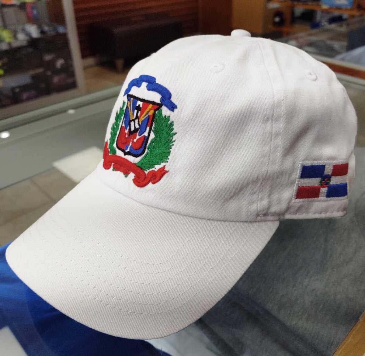 Escudo Republica Dominicana - Dominican Shield White / Full Color Dad Hat