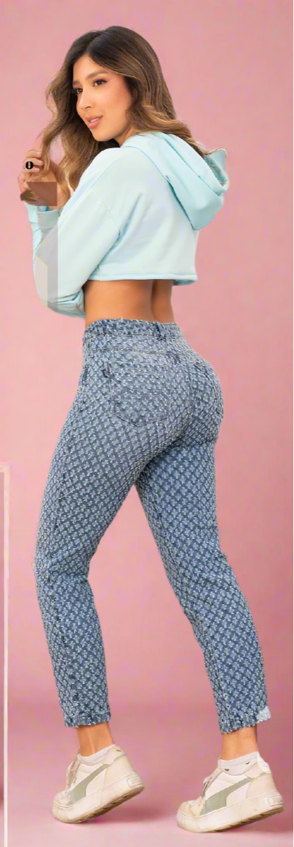 W332 Jeans Colombianos 100% Auténticos (Tiro Medio, Rígido, Pierna Recta)