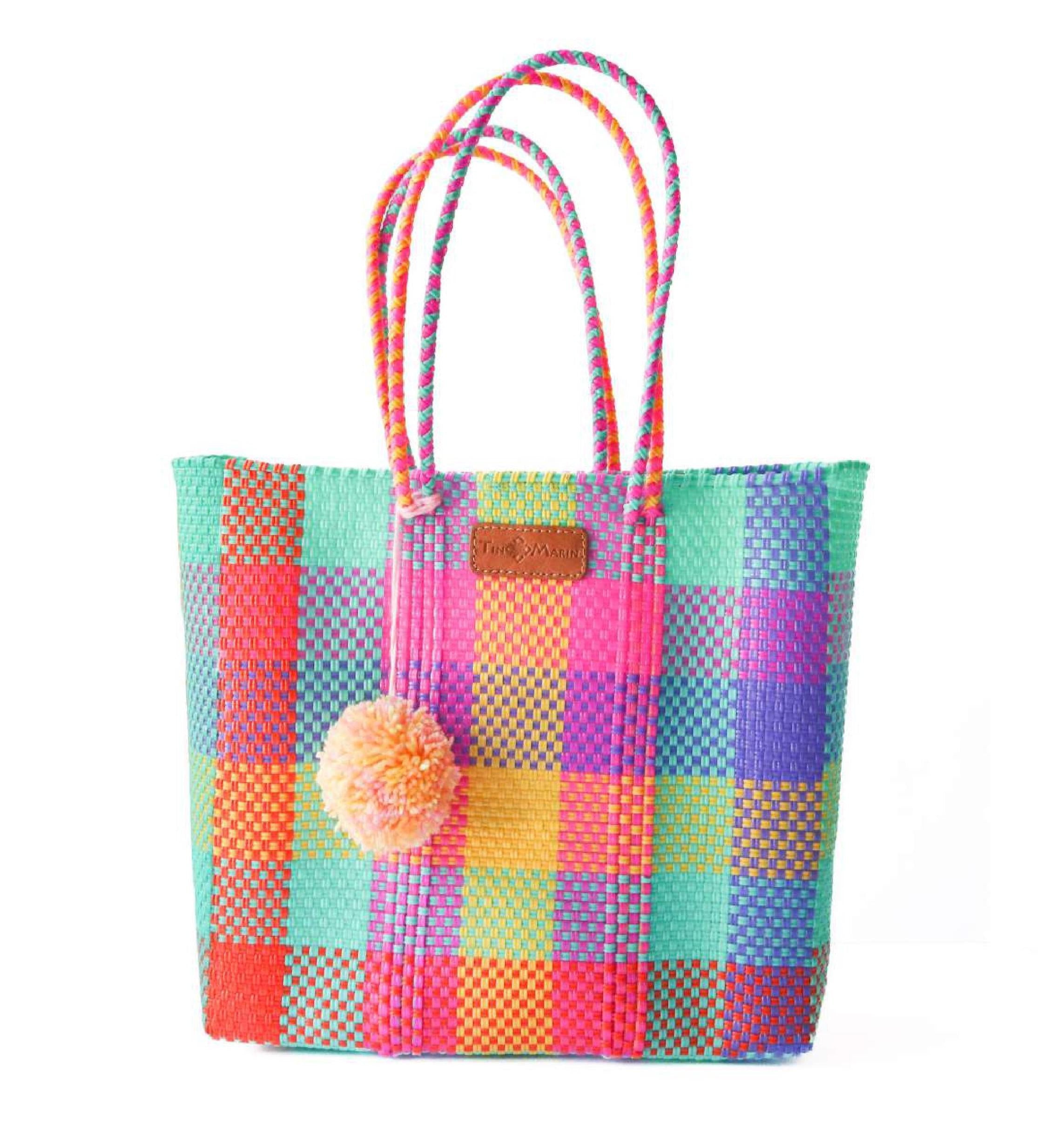 Bolso de mano Fiesta de tela trenzada