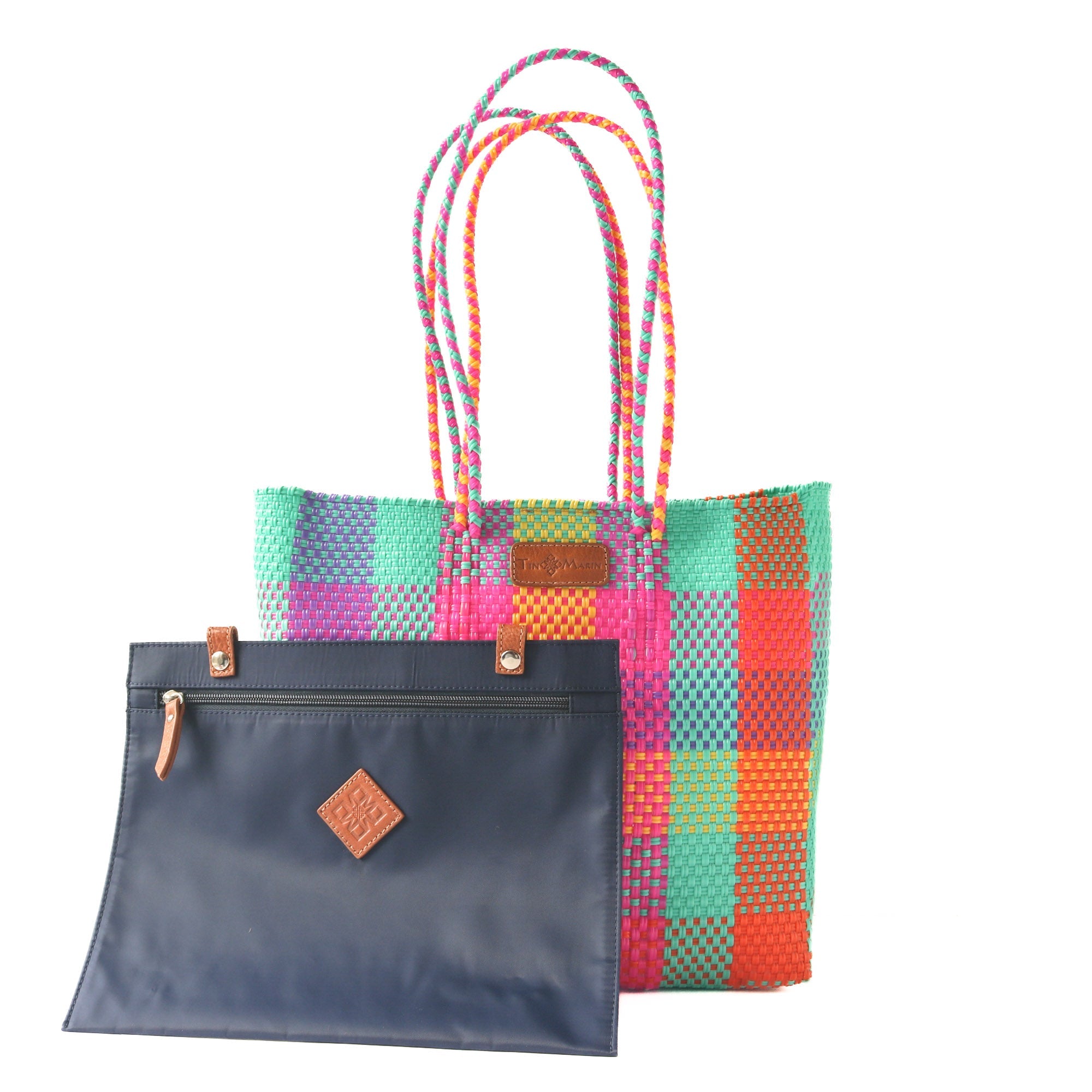 Bolso de mano Fiesta de tela trenzada
