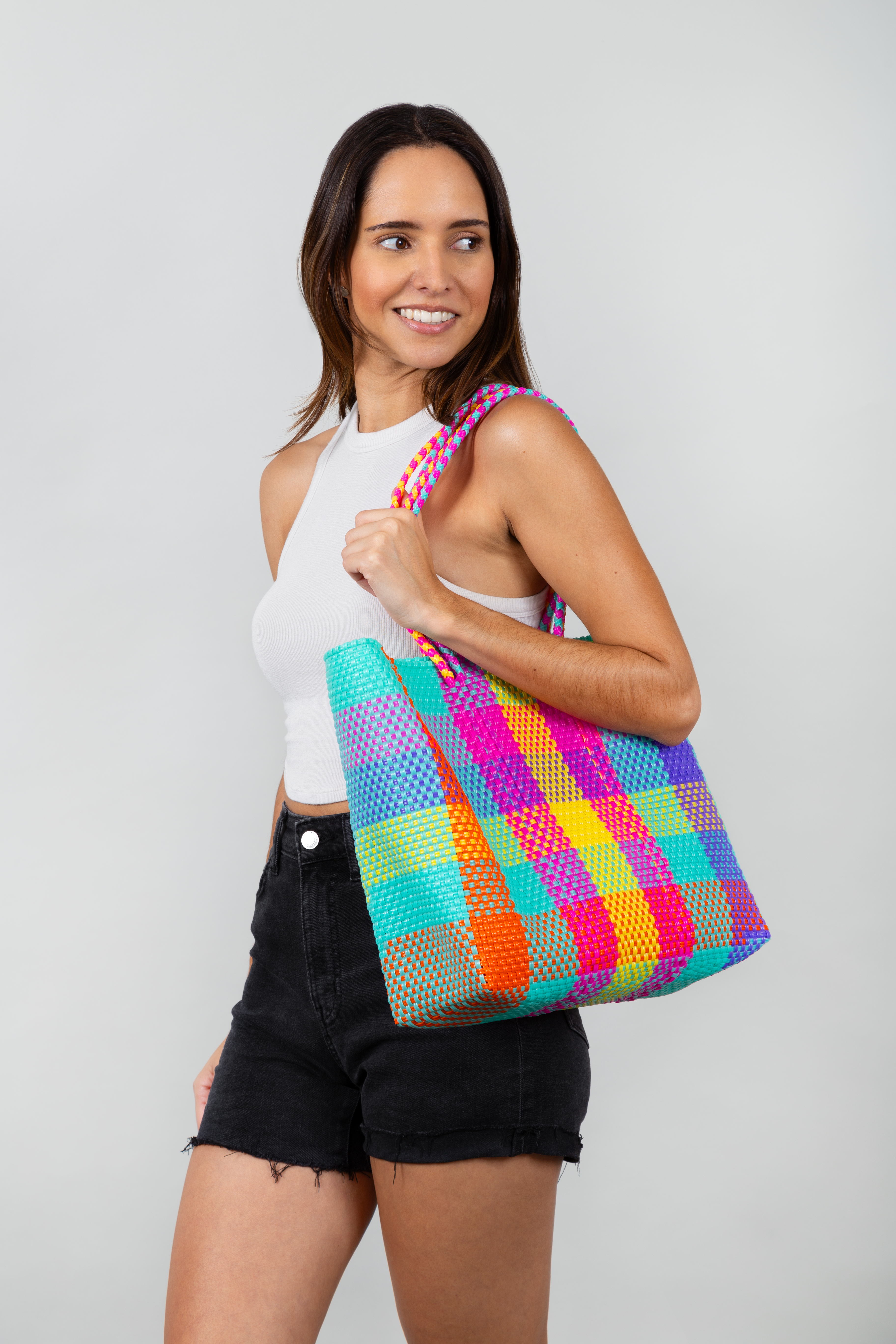Bolso de mano Fiesta de tela trenzada