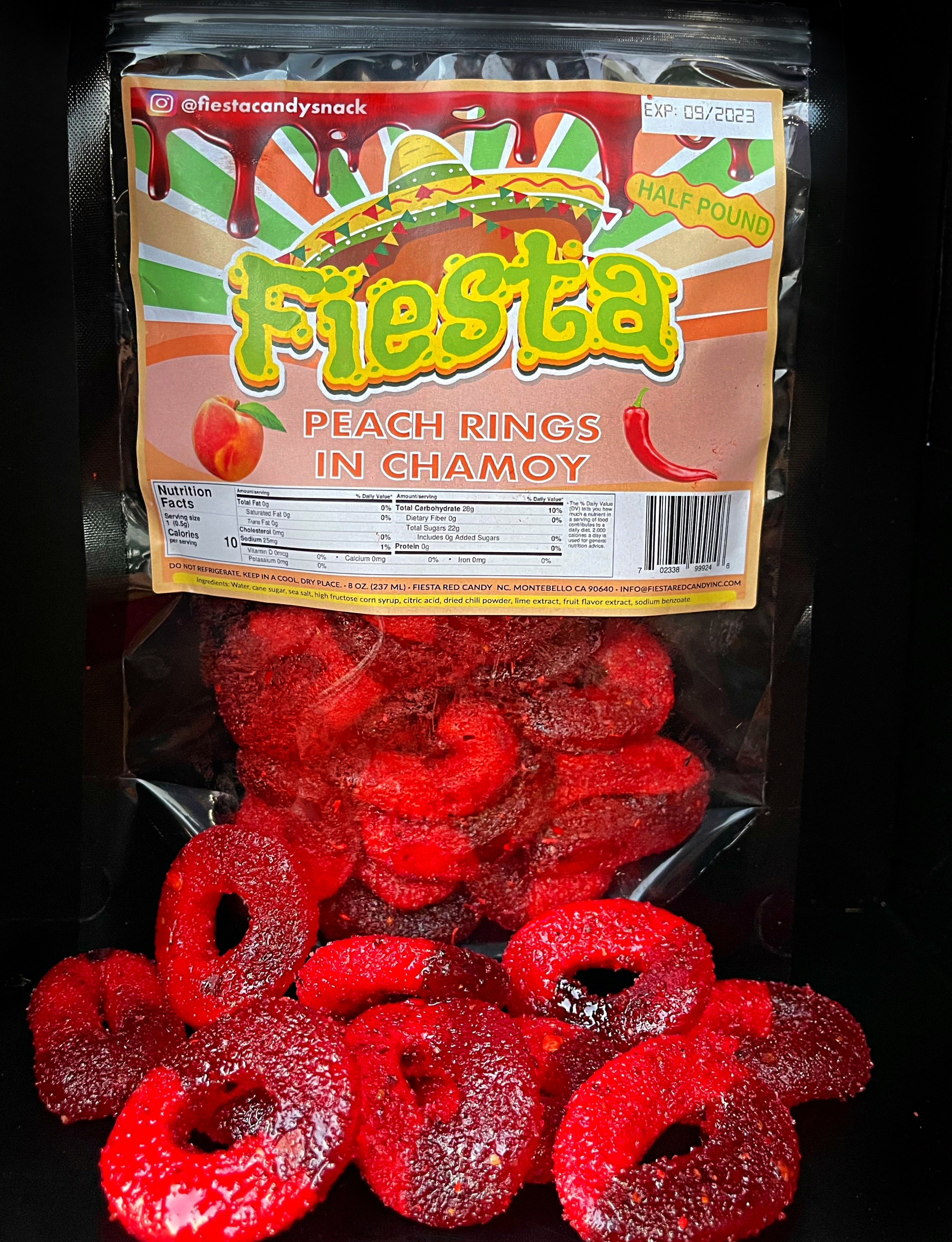 Dive into a Fruity Fiesta with Peach Rings in Chamoy!
