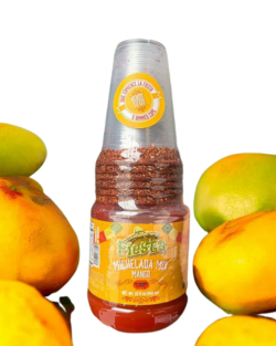 Fiesta's Ready To Go Mango Michelada Bottle with 6 Pre-Rimmed Party Cups