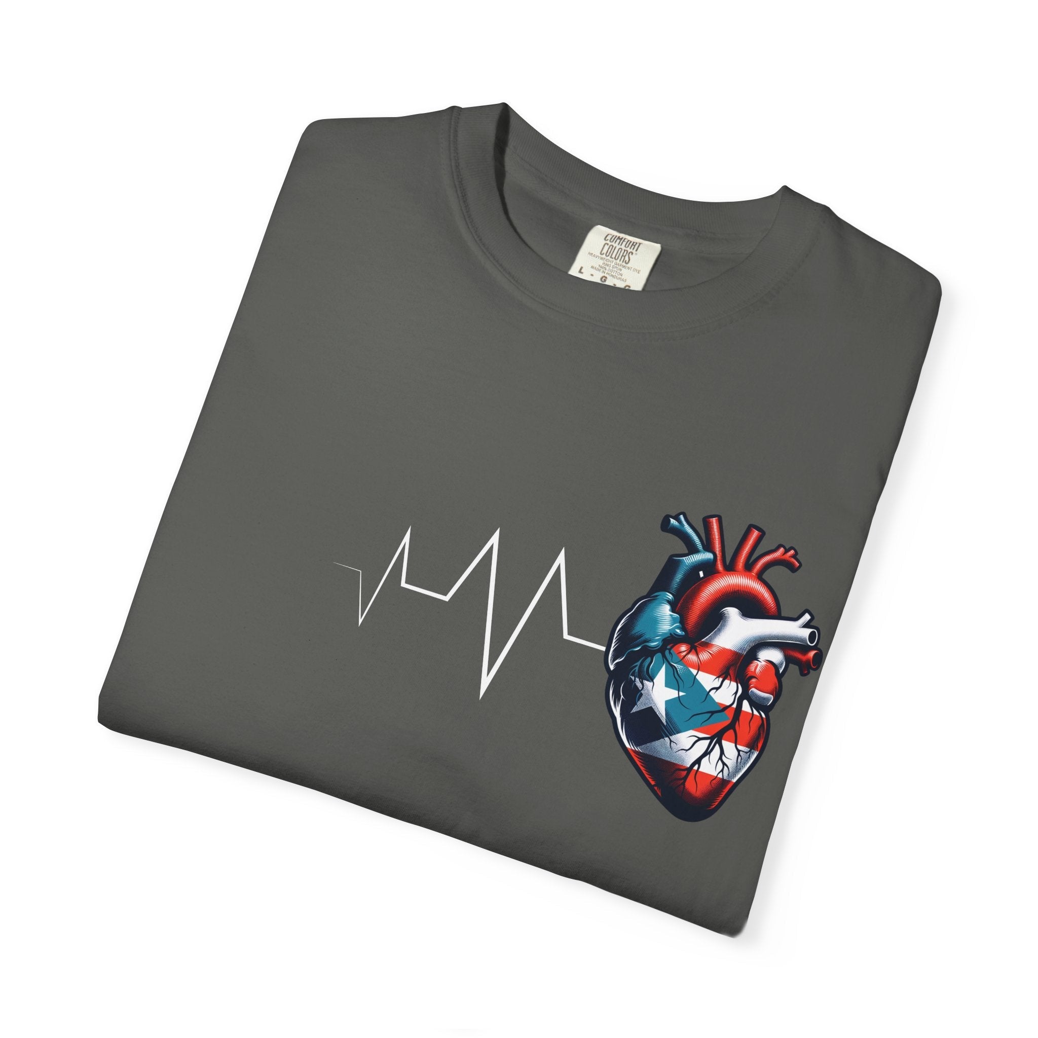 Camiseta de Puerto Rico Siempre en Mi Corazón | PR Boricua Latido Corazón | Camisetas Virales Divertidas Orgullo Latino