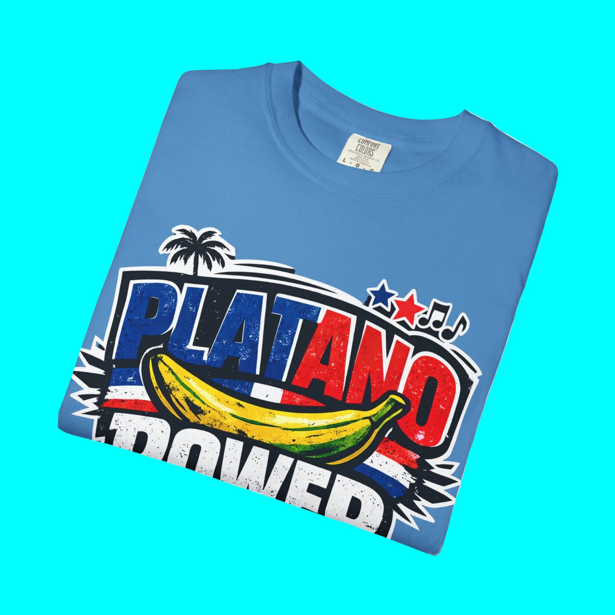 PLATANO POWER, Team Dominican Republic T-shirt | DR Baseball USA Funny Viral Latino Tees | Heavyweight Cotton
