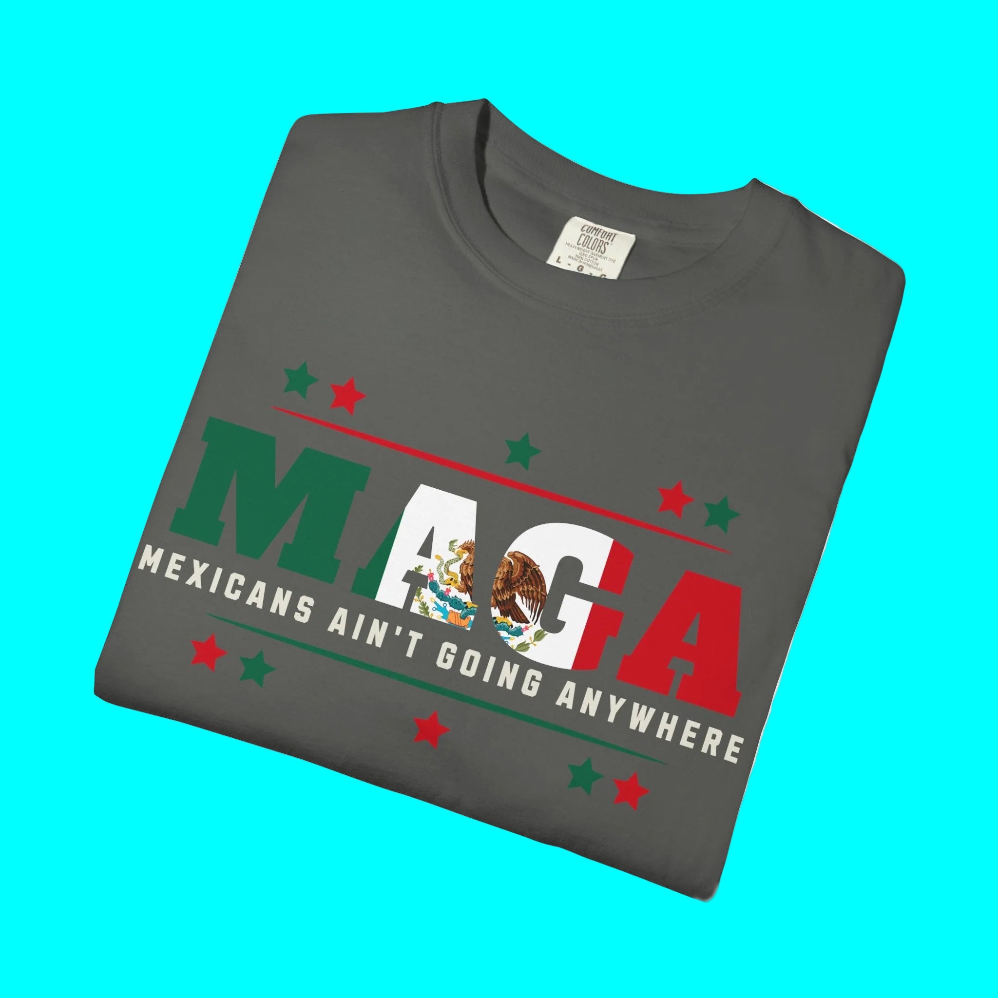 Camiseta Mexicans Ain't Going Anywhere | Camisetas virales divertidas latinas | 3 colores