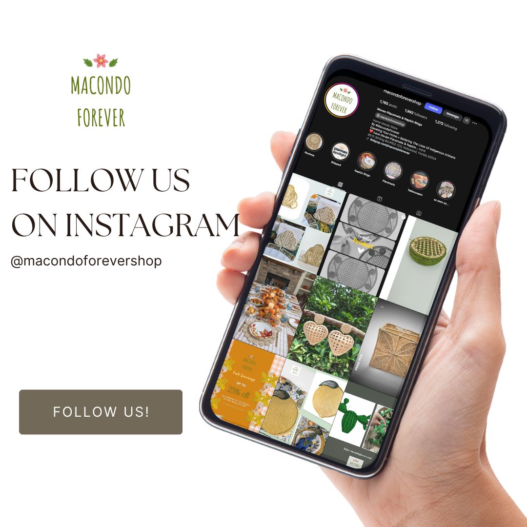 Heart Fringe Handwoven Iraca Placemat