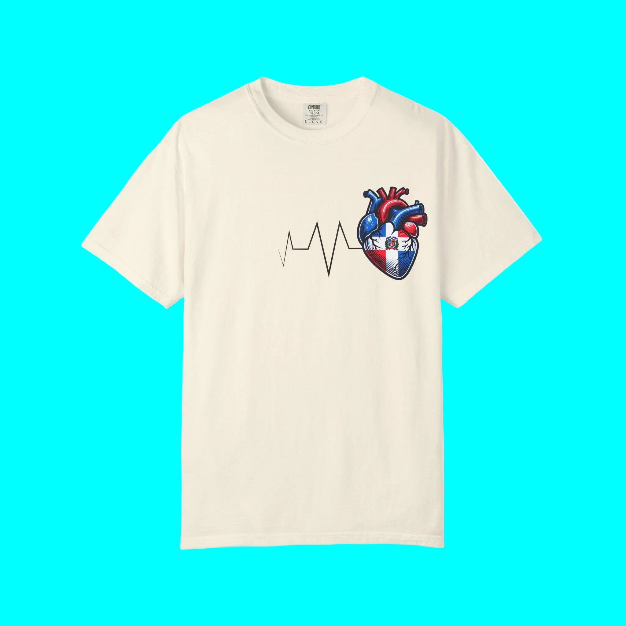 Dominican Republic Always In My Heart T-shirt | La Republica Dominicana Heartbeat Corazon | Latino Pride Funny Viral Tees