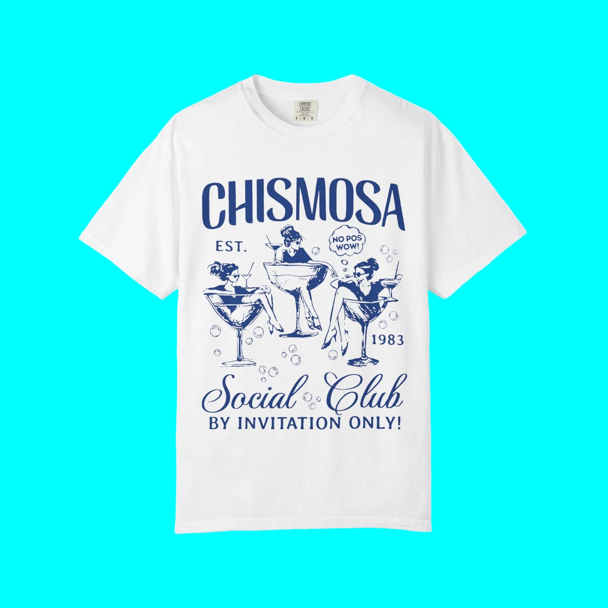 Camiseta Chismosa Social Club | ¡No Pos Wow! ¡Solo con invitación! Divertidas camisetas latinas unisex | 3 colores