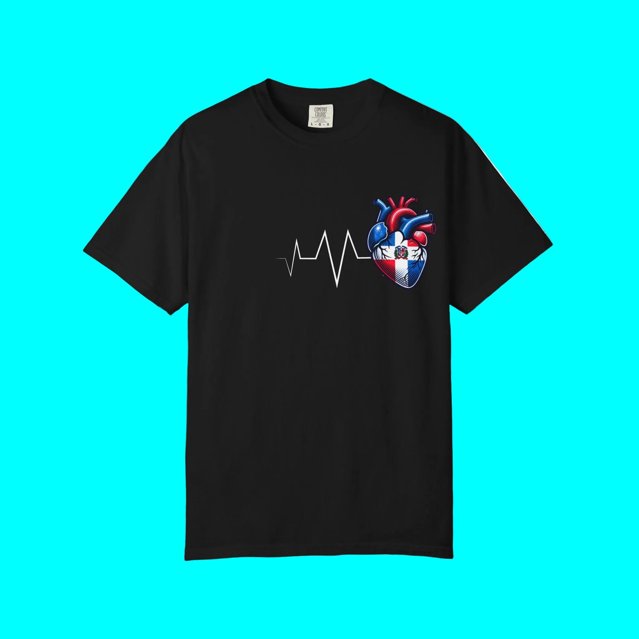 Dominican Republic Always In My Heart T-shirt | La Republica Dominicana Heartbeat Corazon | Latino Pride Funny Viral Tees