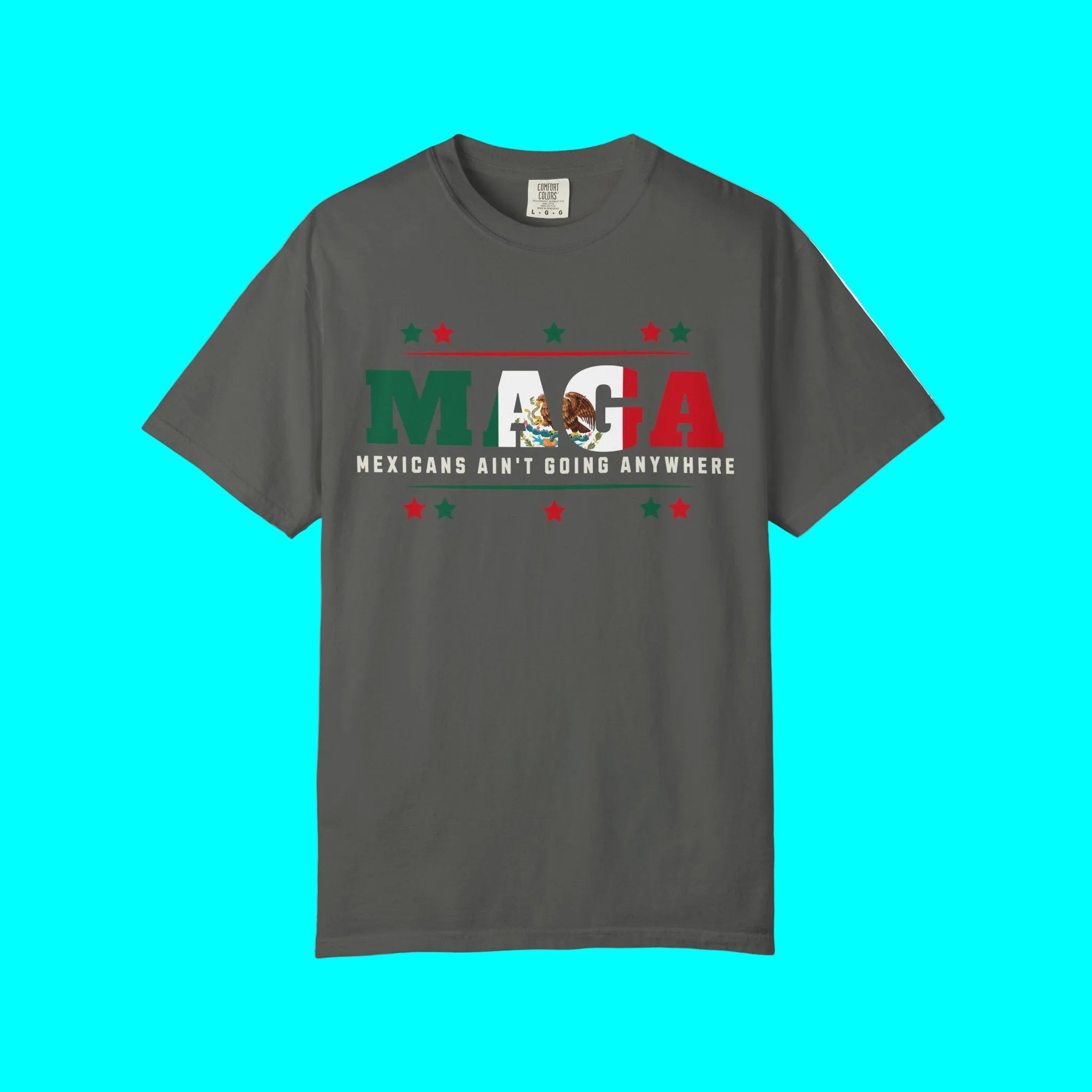 Camiseta Mexicans Ain't Going Anywhere | Camisetas virales divertidas latinas | 3 colores