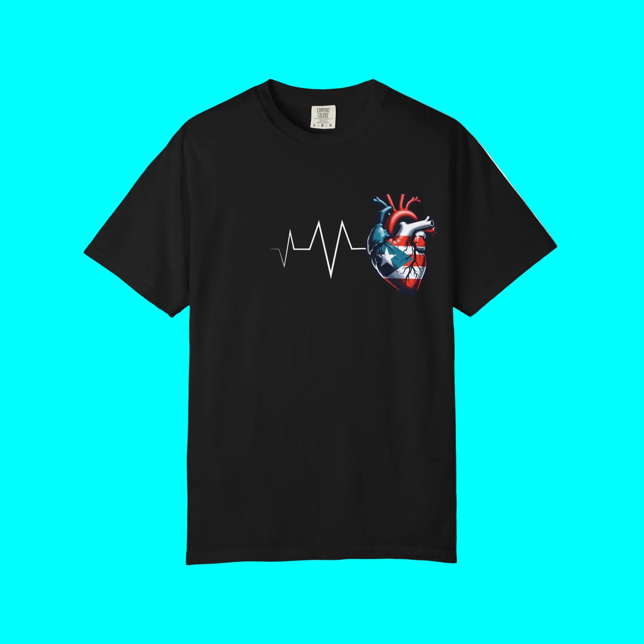 Camiseta de Puerto Rico Siempre en Mi Corazón | PR Boricua Latido Corazón | Camisetas Virales Divertidas Orgullo Latino