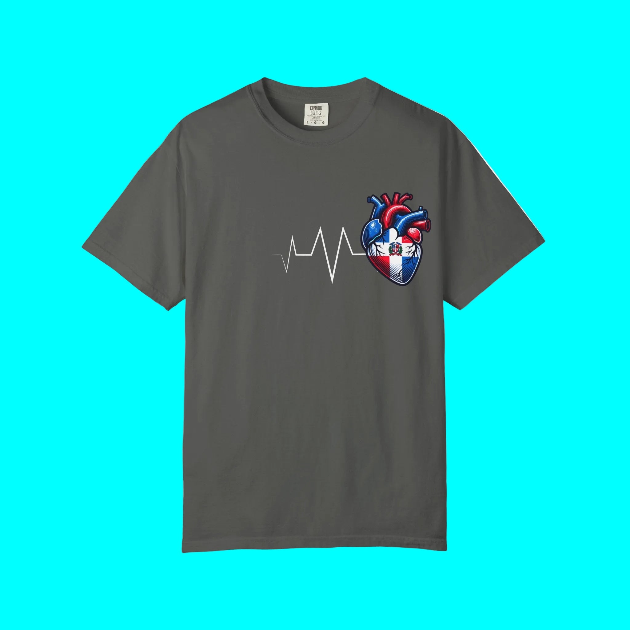 Dominican Republic Always In My Heart T-shirt | La Republica Dominicana Heartbeat Corazon | Latino Pride Funny Viral Tees