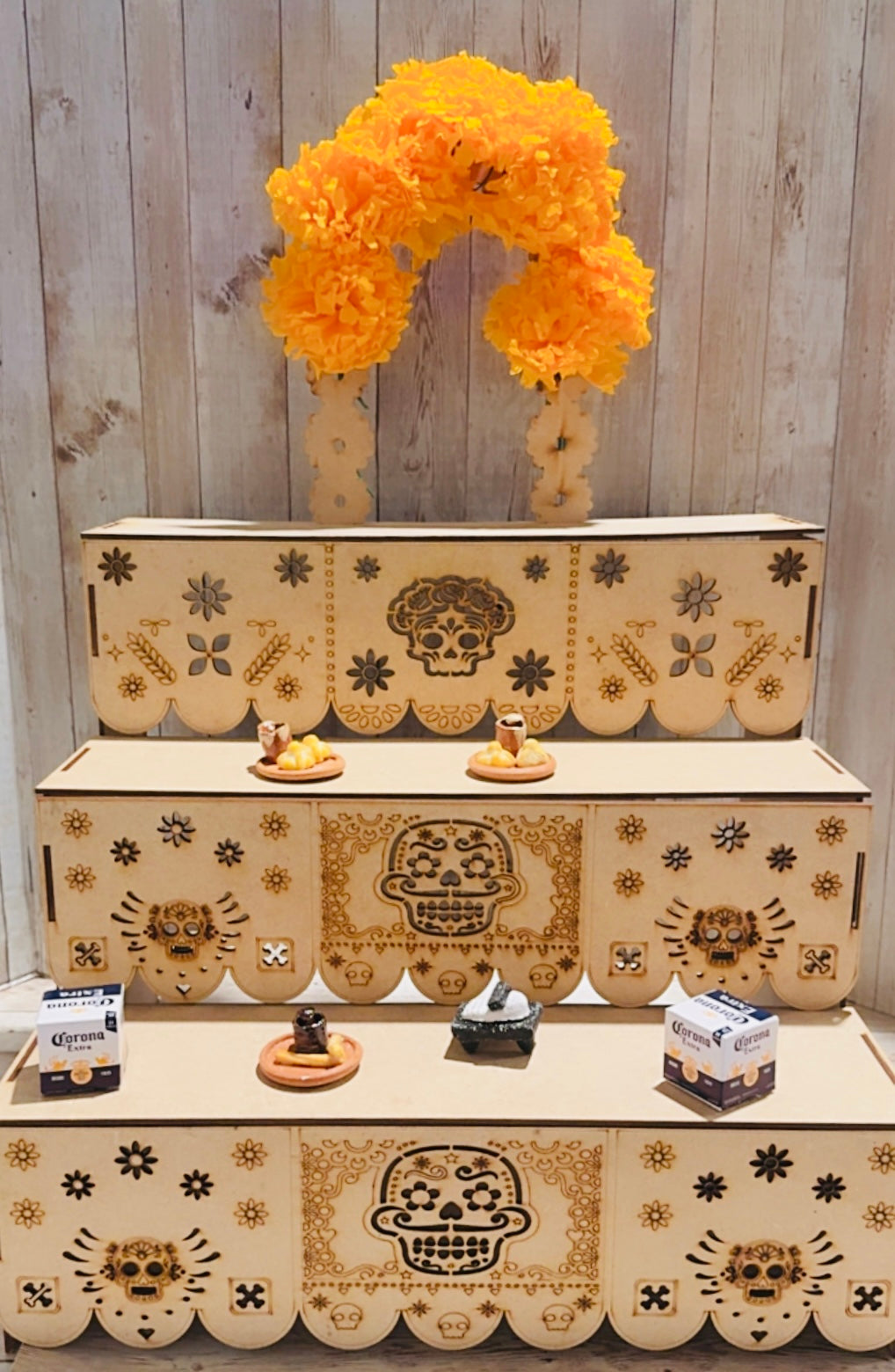 Altar de Madera para Ofrenda de Dia De Los Muertos Day of the Dead Wood Offering Altar