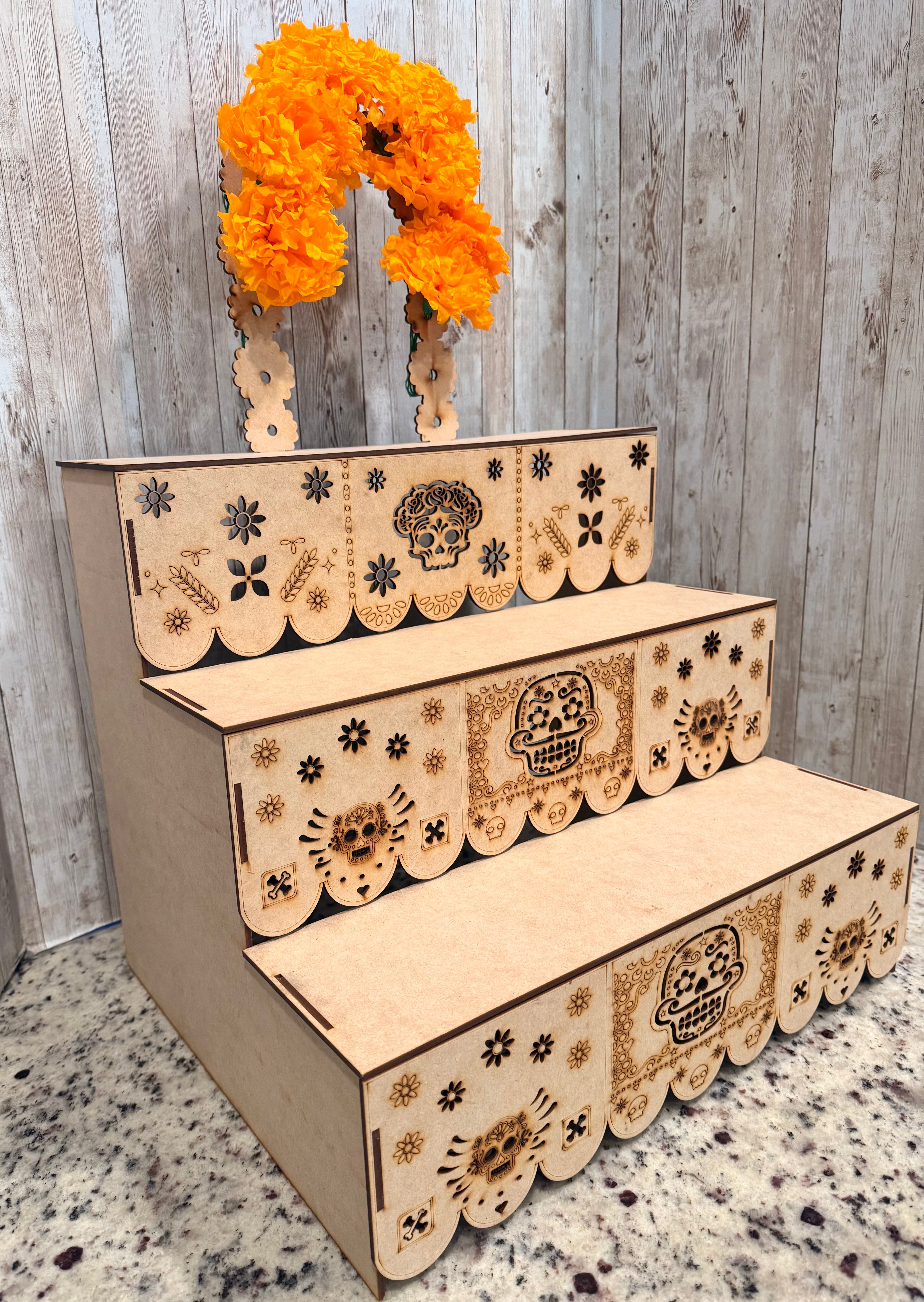 Altar de Madera para Ofrenda de Dia De Los Muertos Day of the Dead Wood Offering Altar