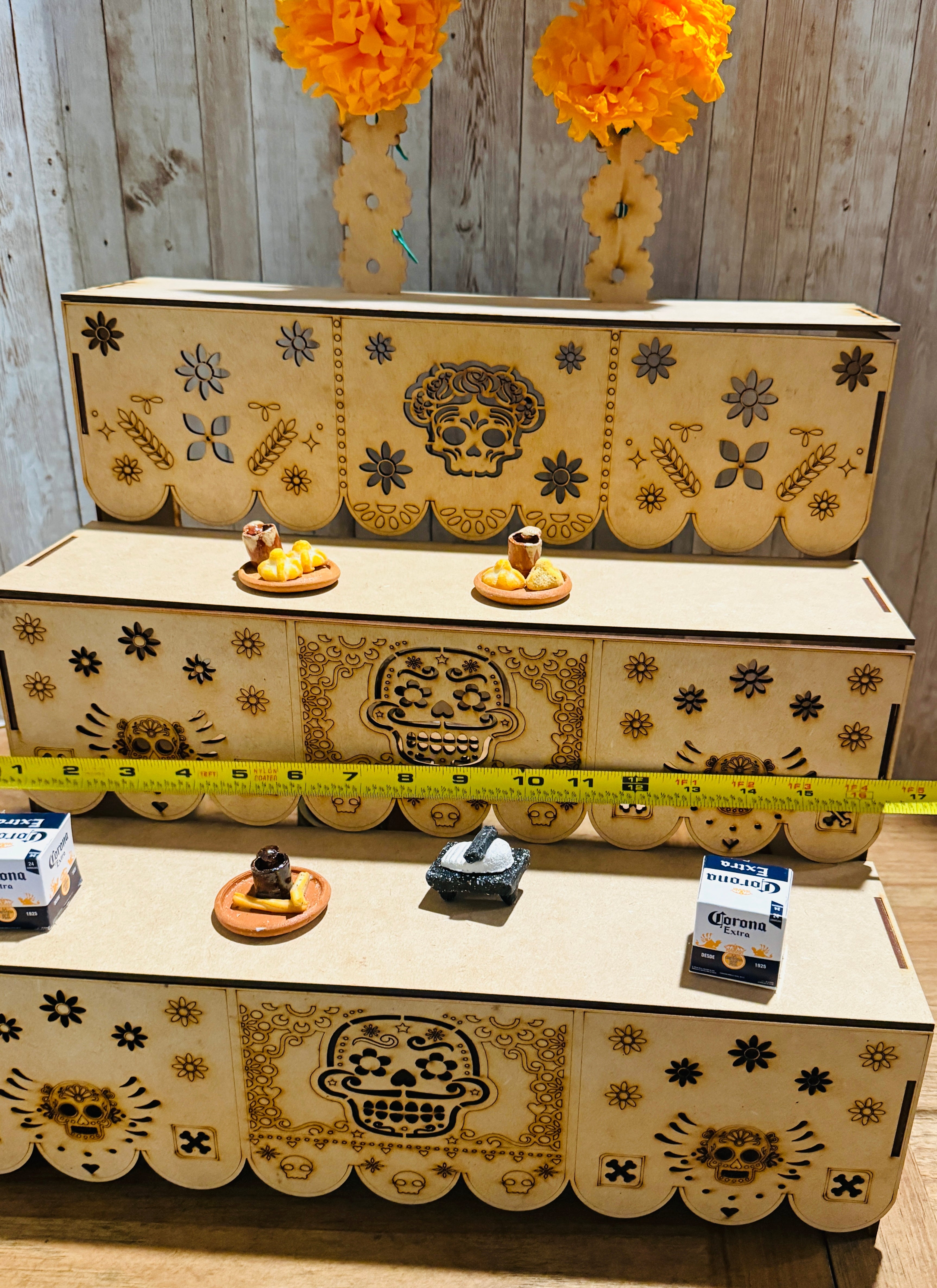 Altar de Madera para Ofrenda de Dia De Los Muertos Day of the Dead Wood Offering Altar