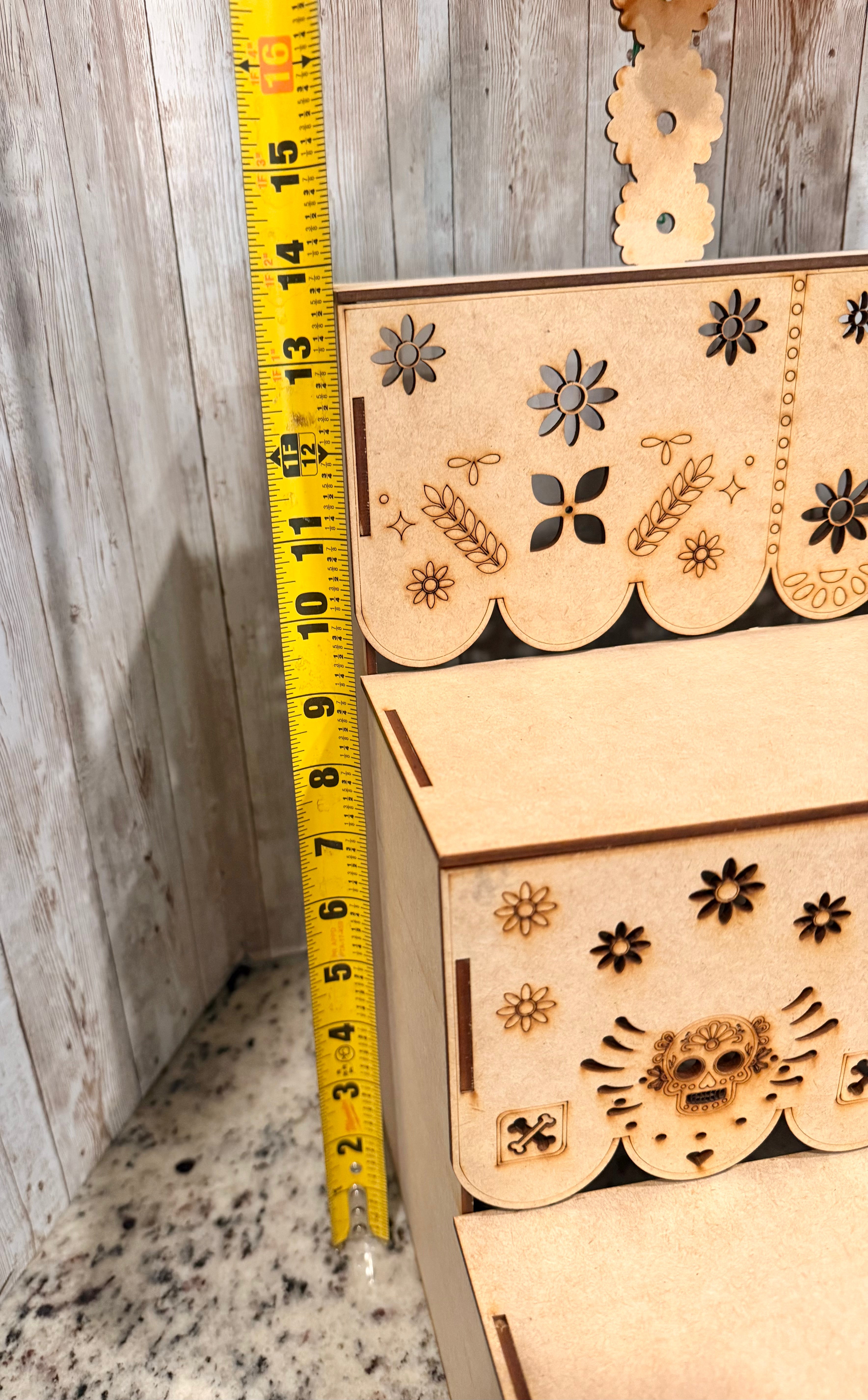 Altar de Madera para Ofrenda de Dia De Los Muertos Day of the Dead Wood Offering Altar