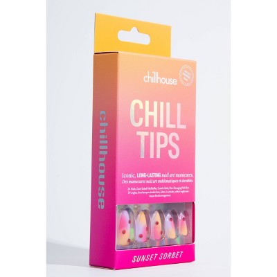 Chillhouse Chill Tips Uñas postizas a presión Sunset Sorbet 24 unidades - Nuevo