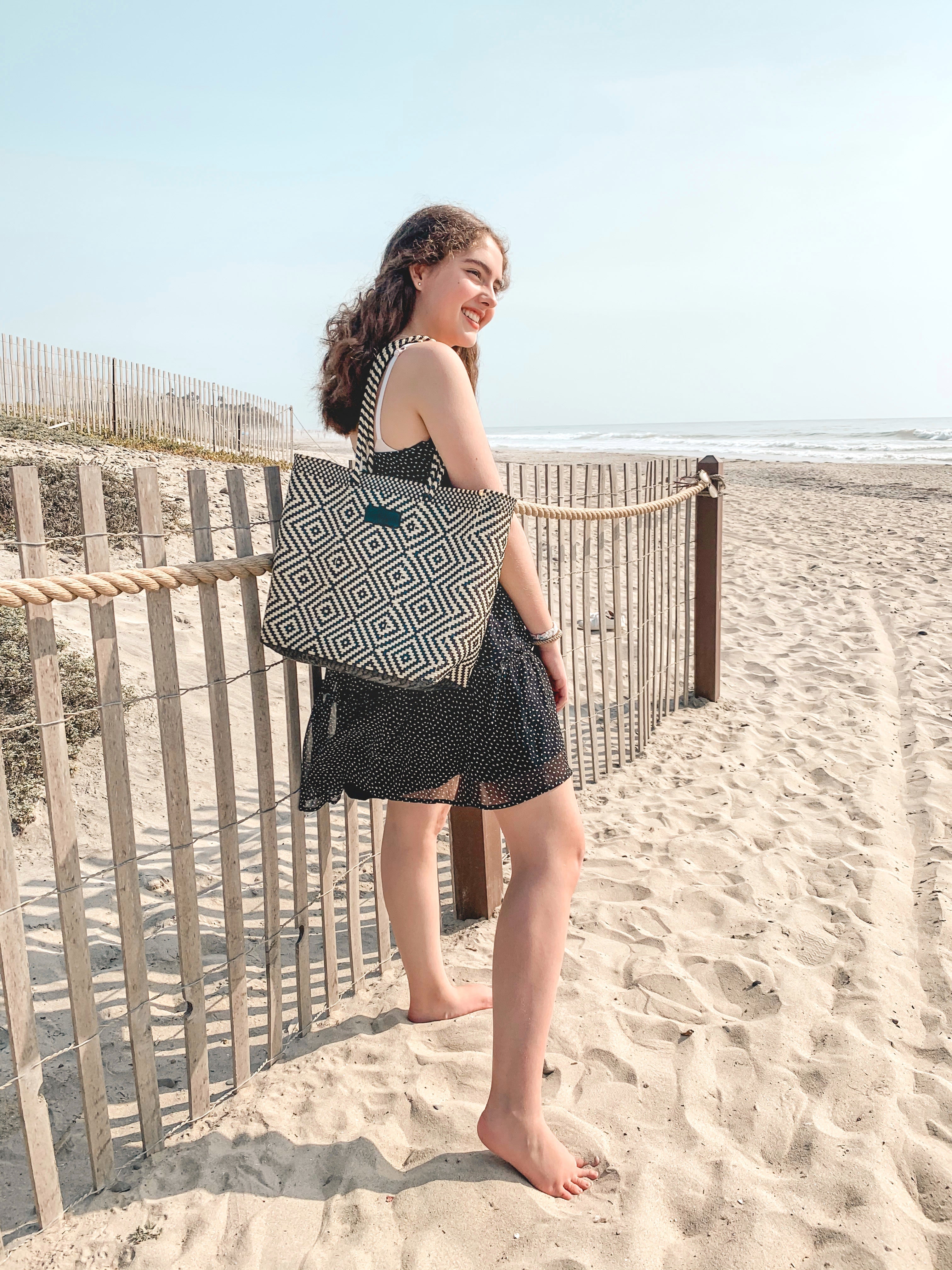 Bolso tote trenzado Greca