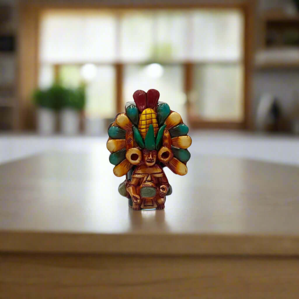 Vaso Tequilero Mexicano Artesanal | Diseño Guerrero Azteca