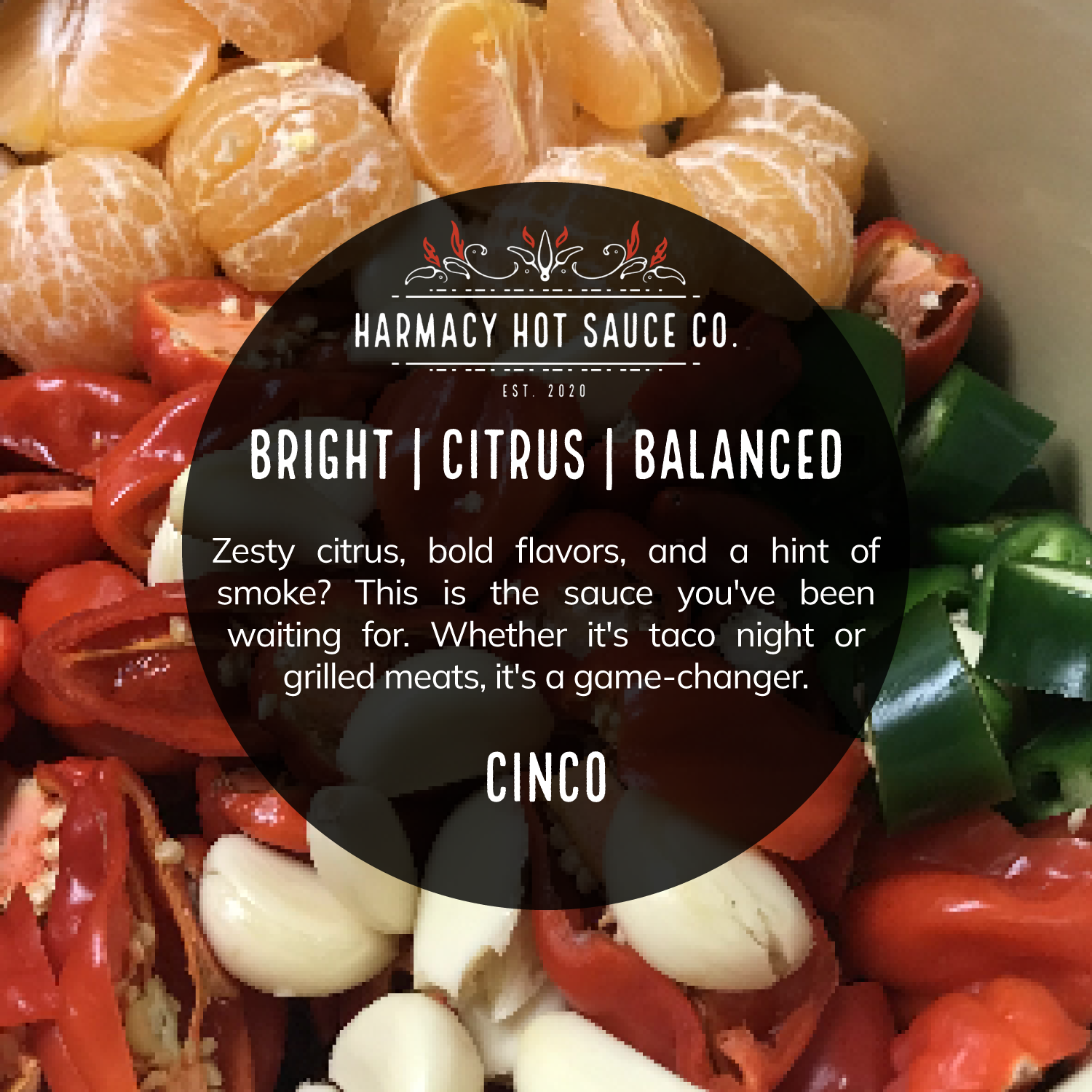 Cinco - Salsa de Tomate Verde y Mandarina (255g)