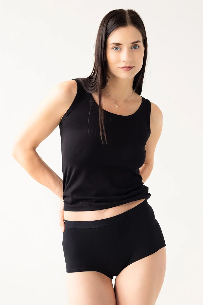 Camiseta de tirantes de algodón elástico