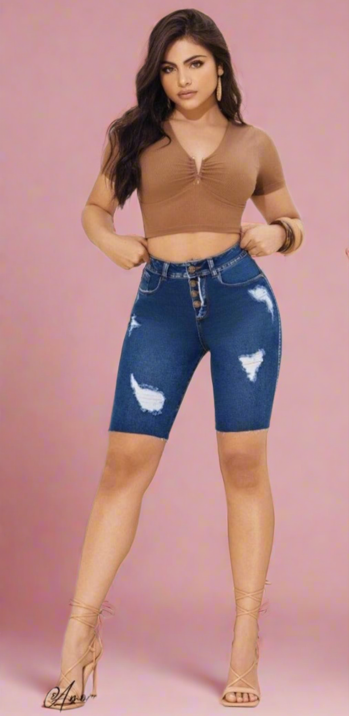 Belize 100% Authentic Colombian Push Up Capri