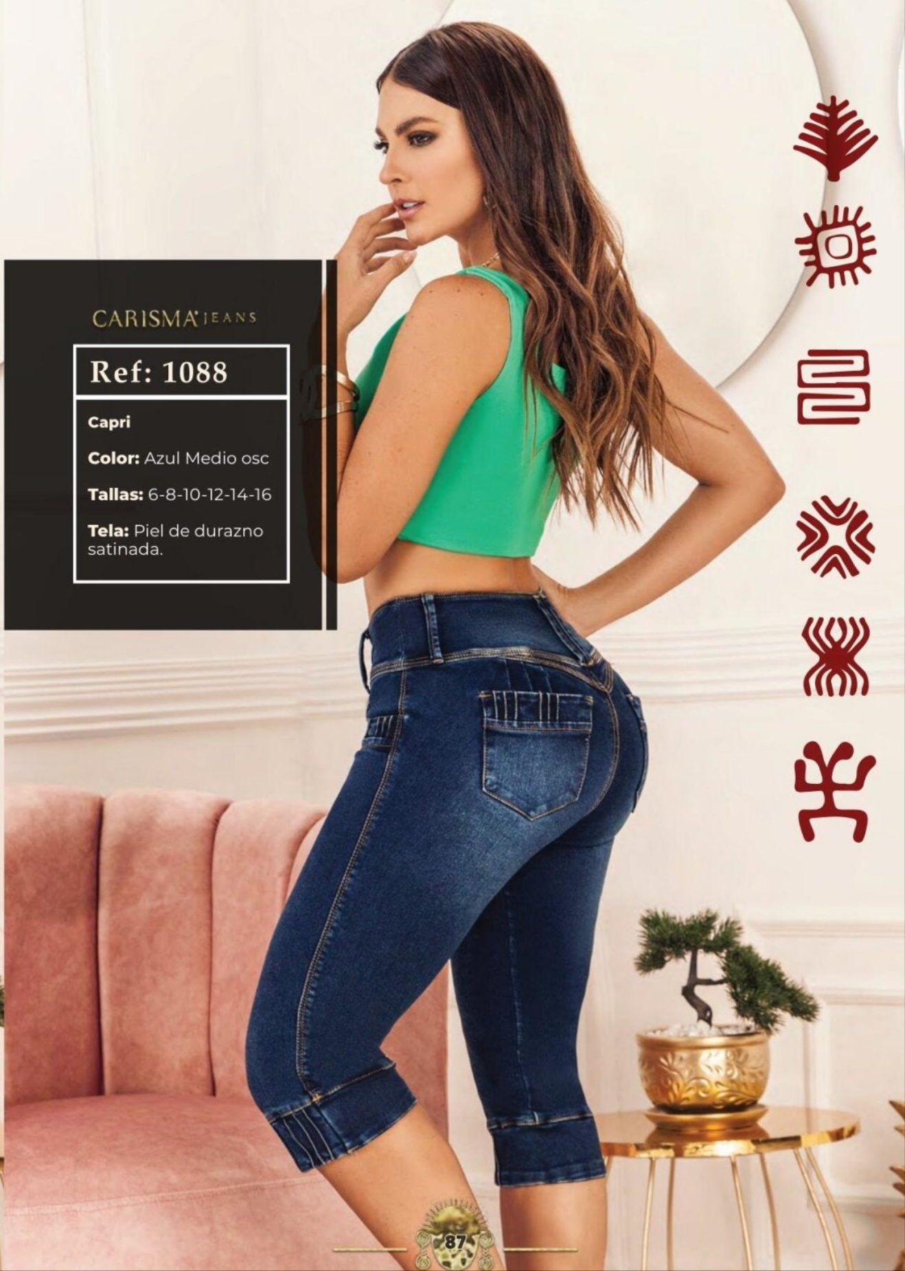 1088 Capri push up 100% auténtico colombiano