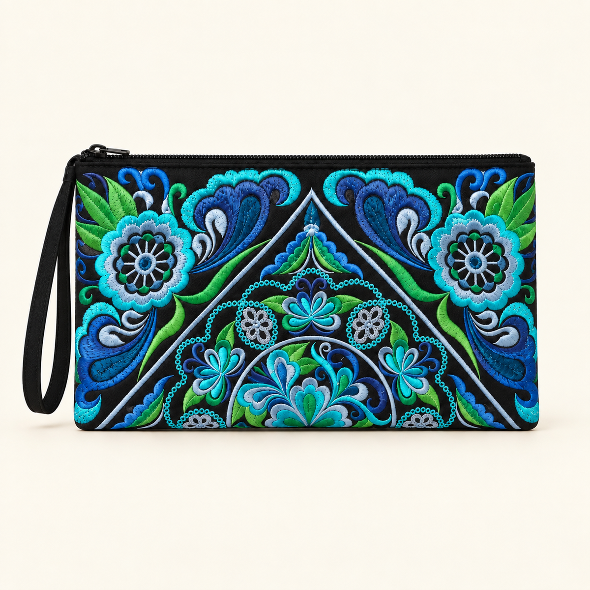 Sarita Hmong Embroidered Wristlet - Thailand