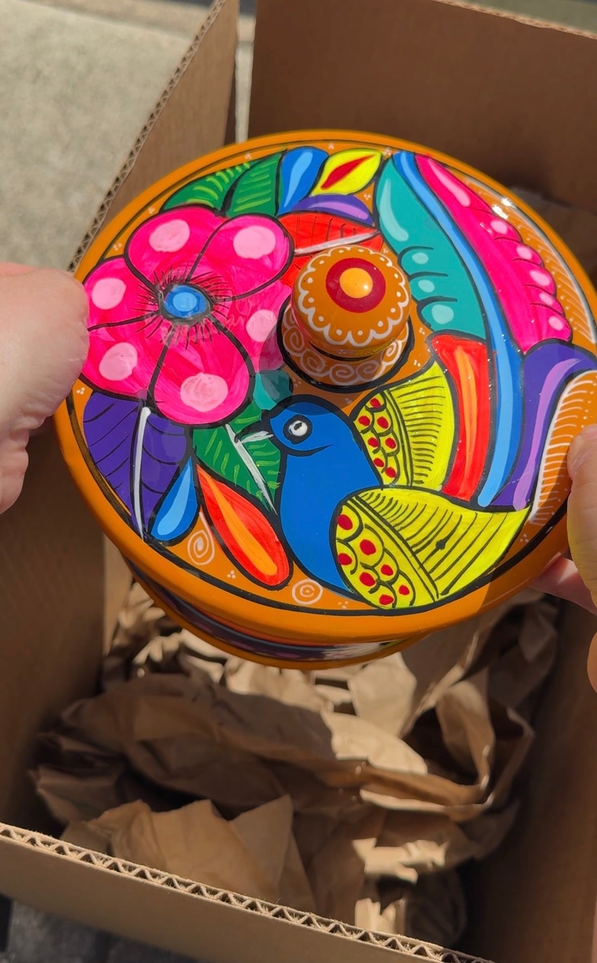 Mexican Tortilla Holder hand painted tortillero
