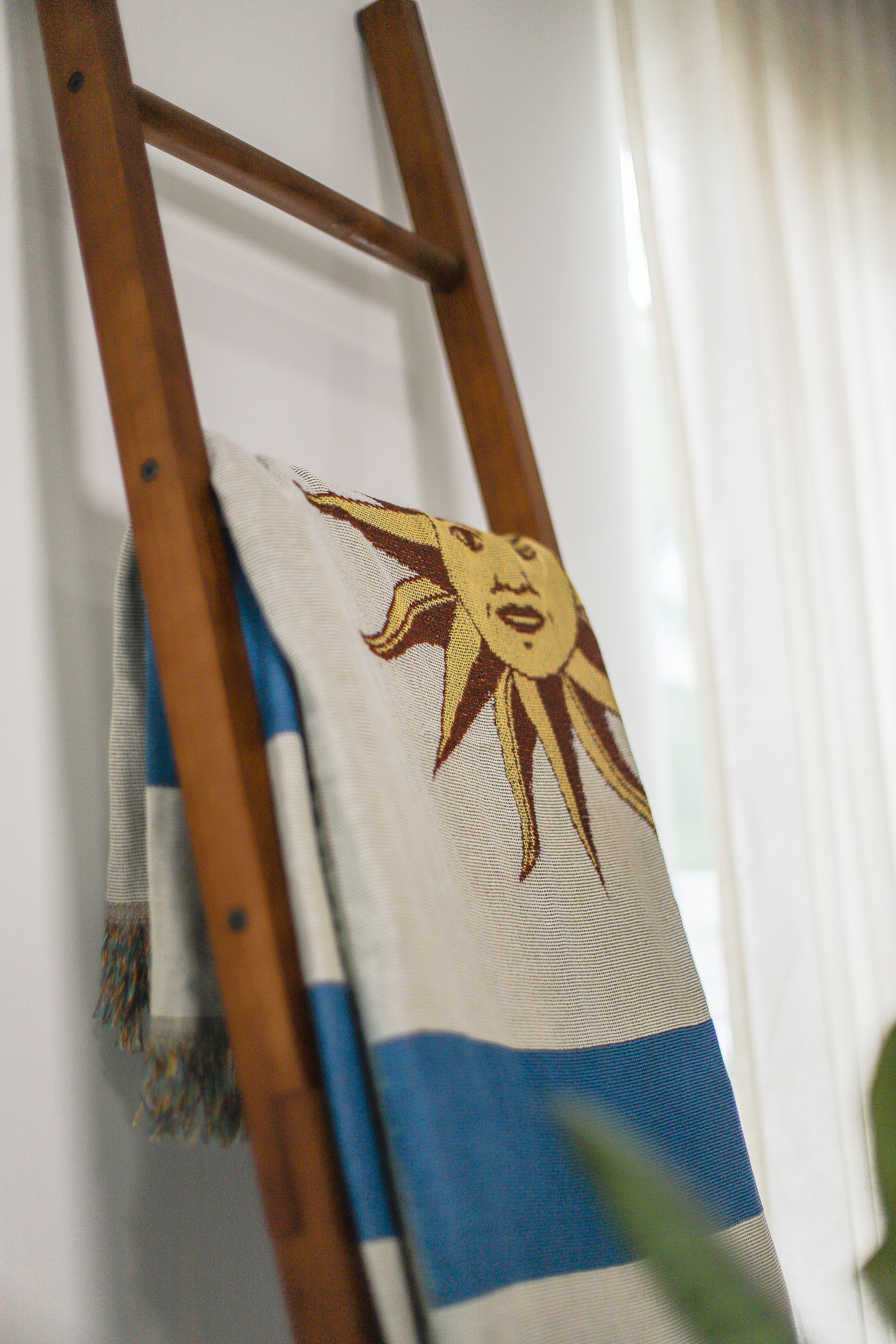 Uruguay Flag Woven Throw Blanket