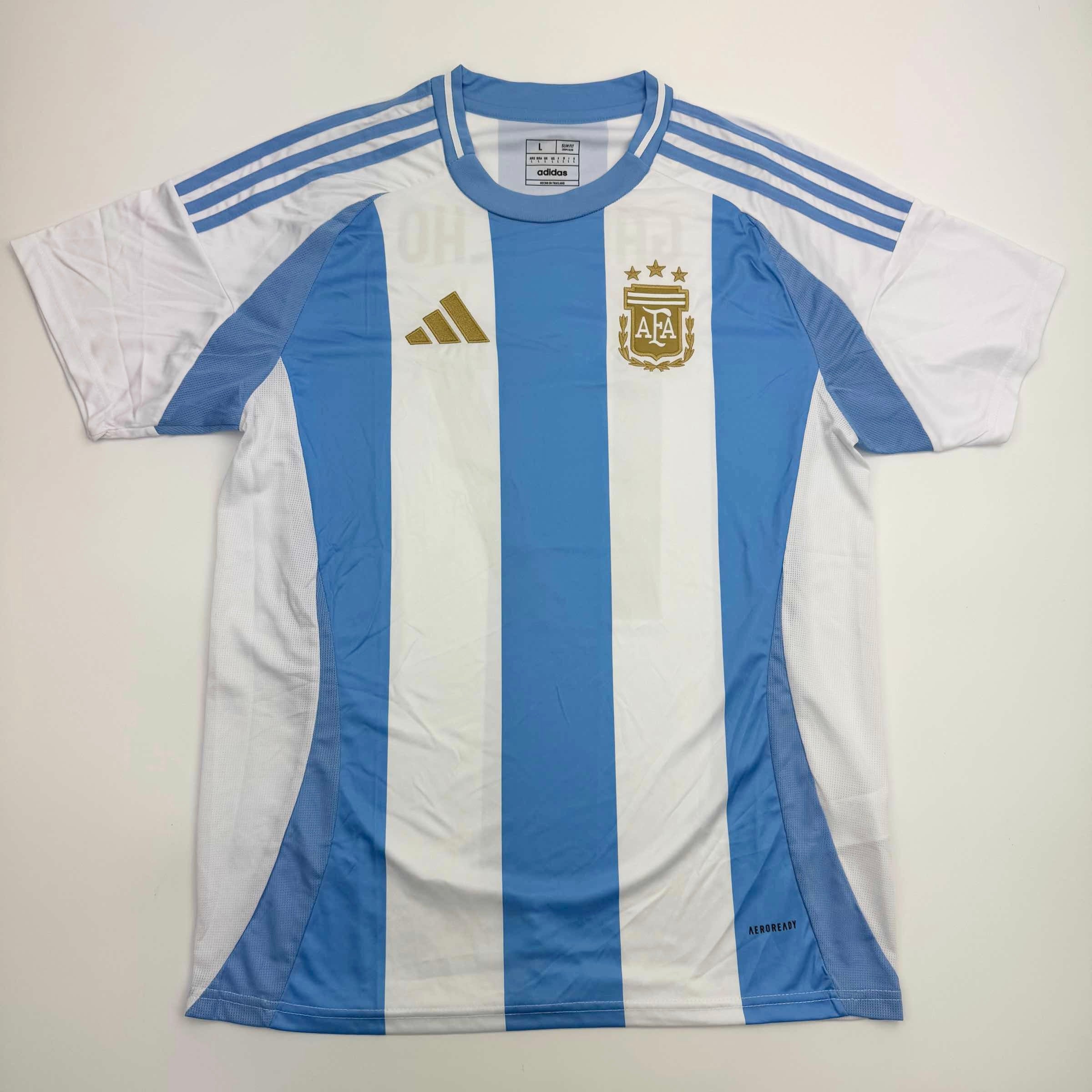 Autographed/Signed Alejandro Garnacho Argentina Blue Soccer Futbol Jersey Beckett BAS COA #2